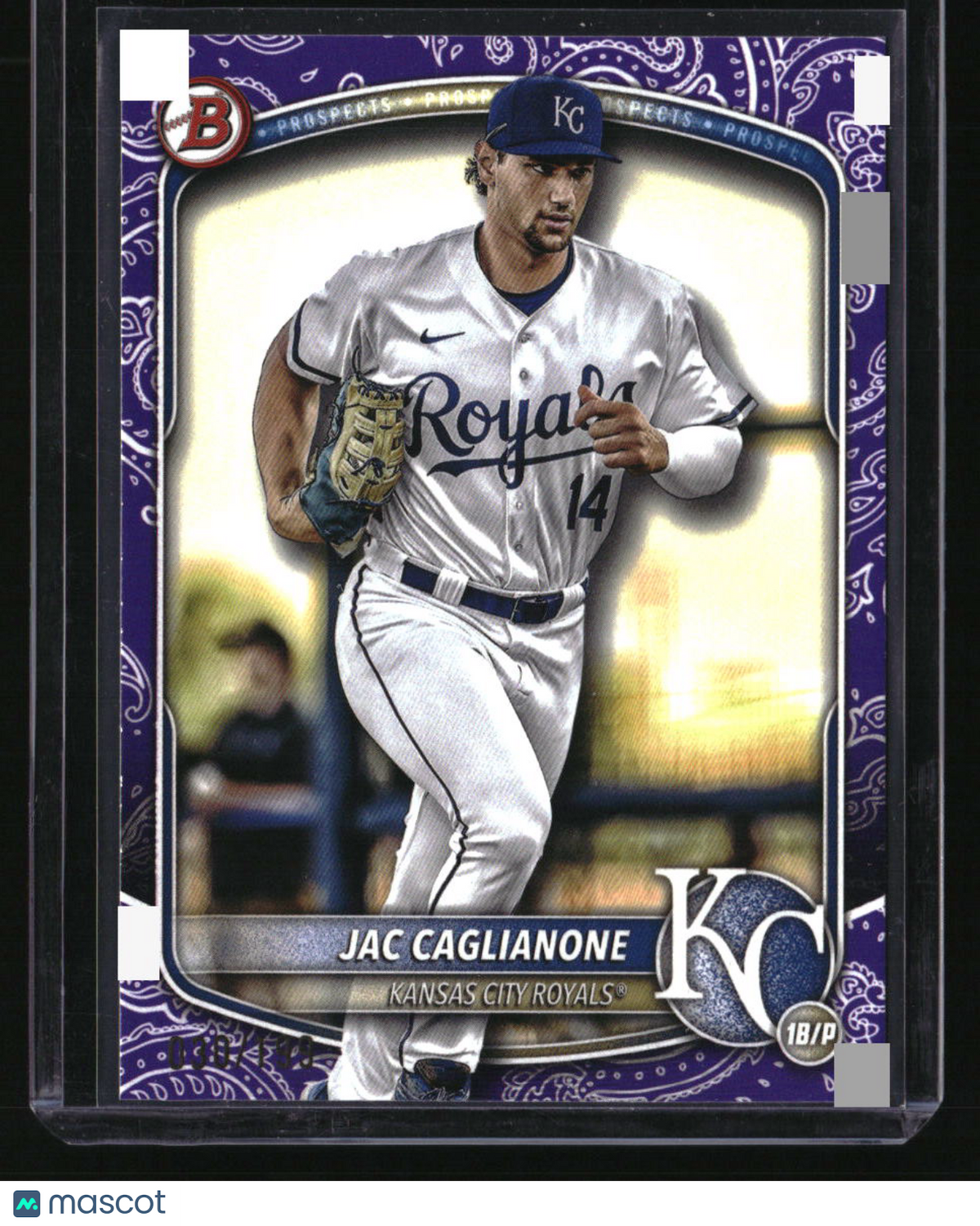 2025 Bowman Jac Caglianone Prospects Purple Pattern #/199