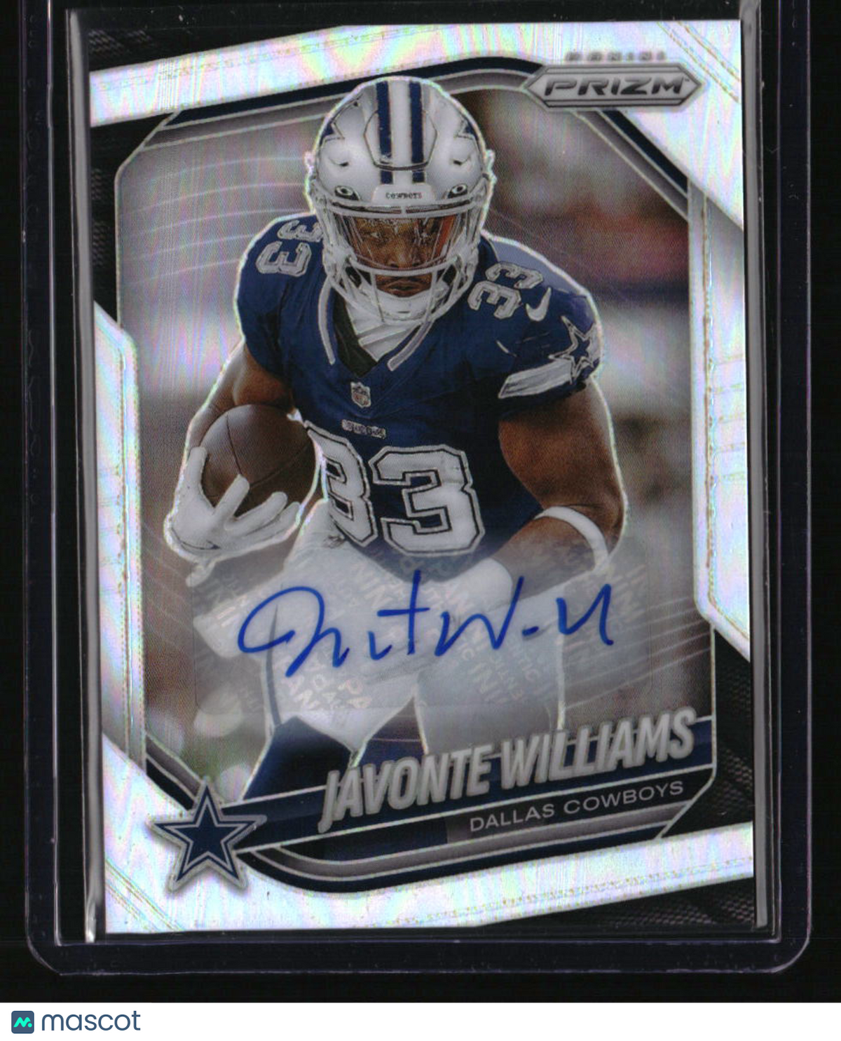 2025 Panini Prizm Javonte Williams Prizm Autographs Silver