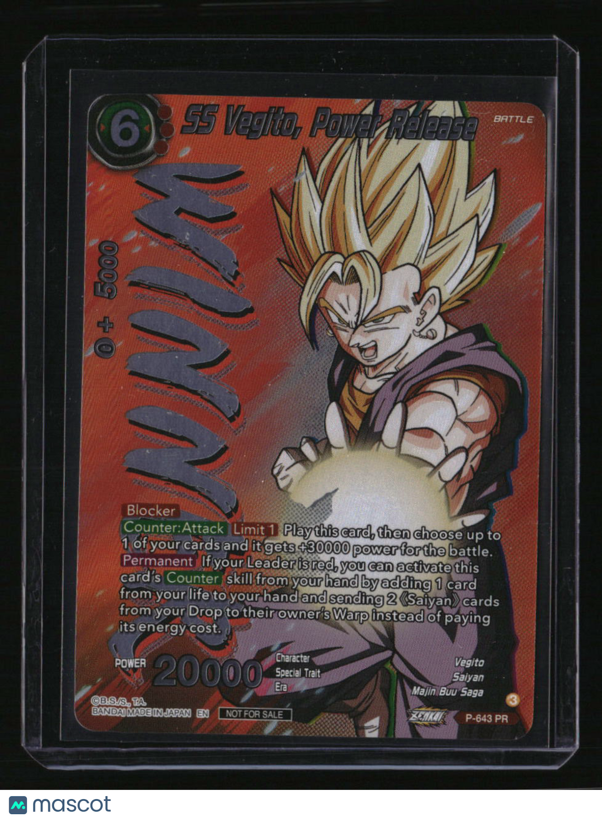 Tournament Promotion Cards SS Vegito, Power Release (Winner)