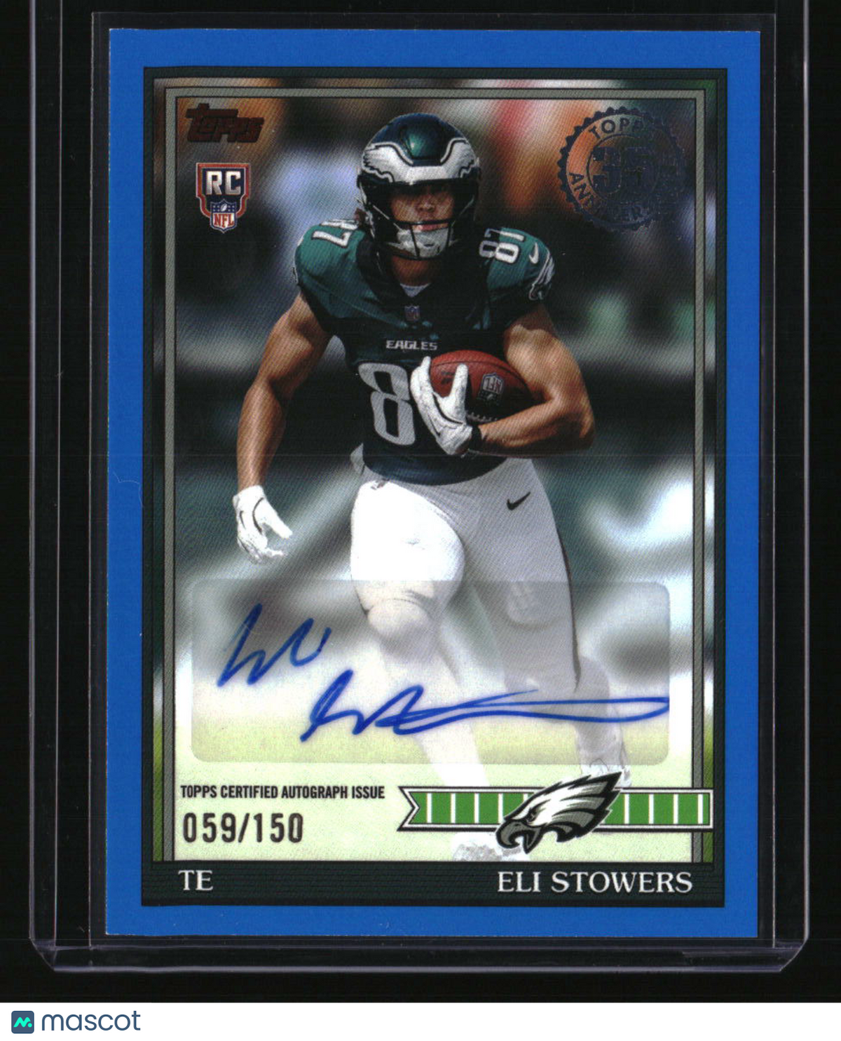 2026 Topps Flagship Eli Stowers 35th Anniversary Rookie Autographs Blue #/150