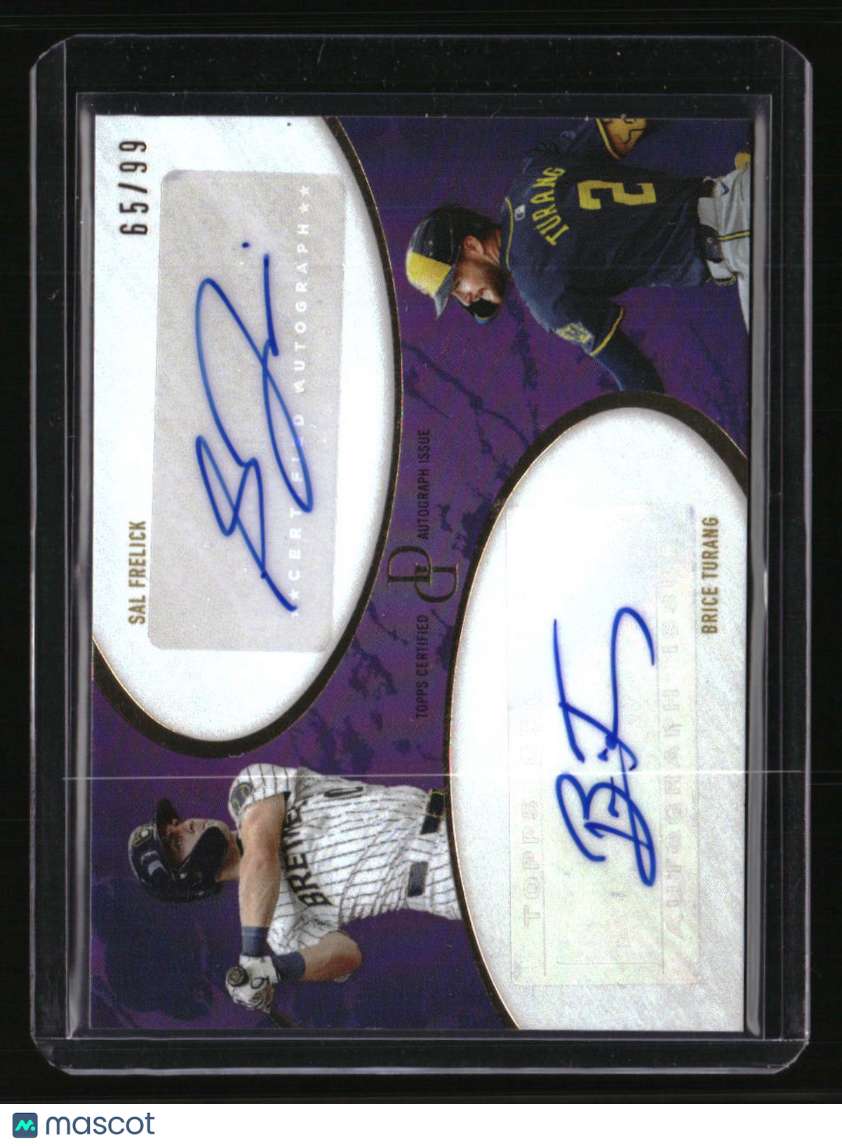 2025 Topps Dynamic Duals Sal Frelick / Brice Turang Dual Autographs Purple #/99