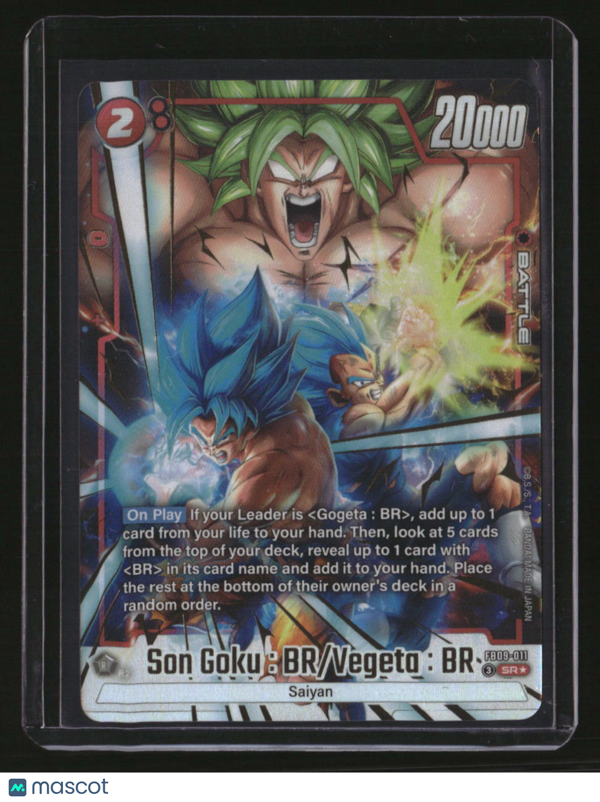 Dual Evolution FB09 - 011 Son Goku:BR / Vegeta:BR (Alternate Art)
