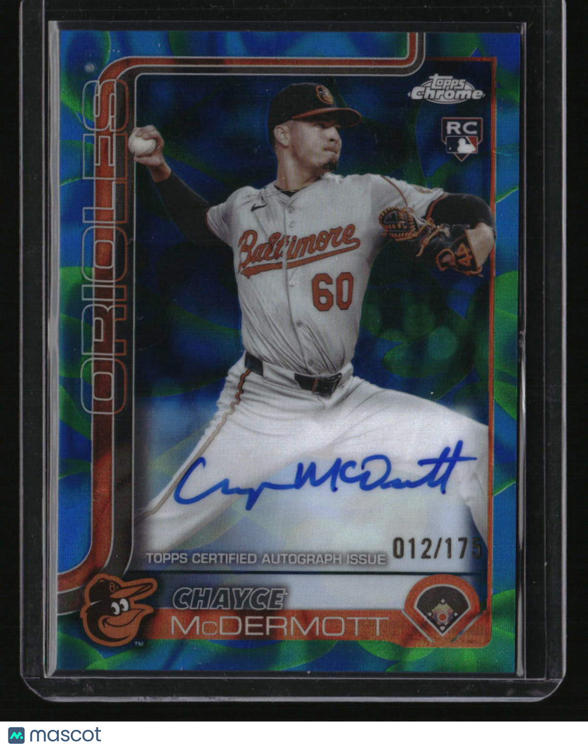 2025 Topps Chrome Update Chayce McDermott Lava Lamp Auto Blue/Green #/175
