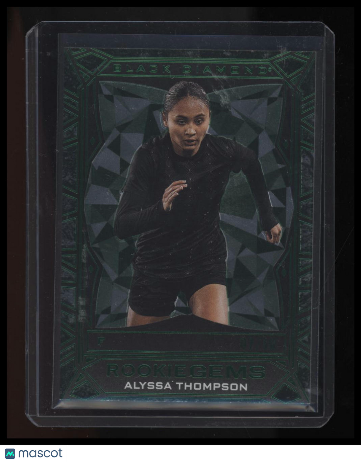 2024 Goodwin Champions Alyssa Thompson Black Diamond Rookie Gems Green #/10