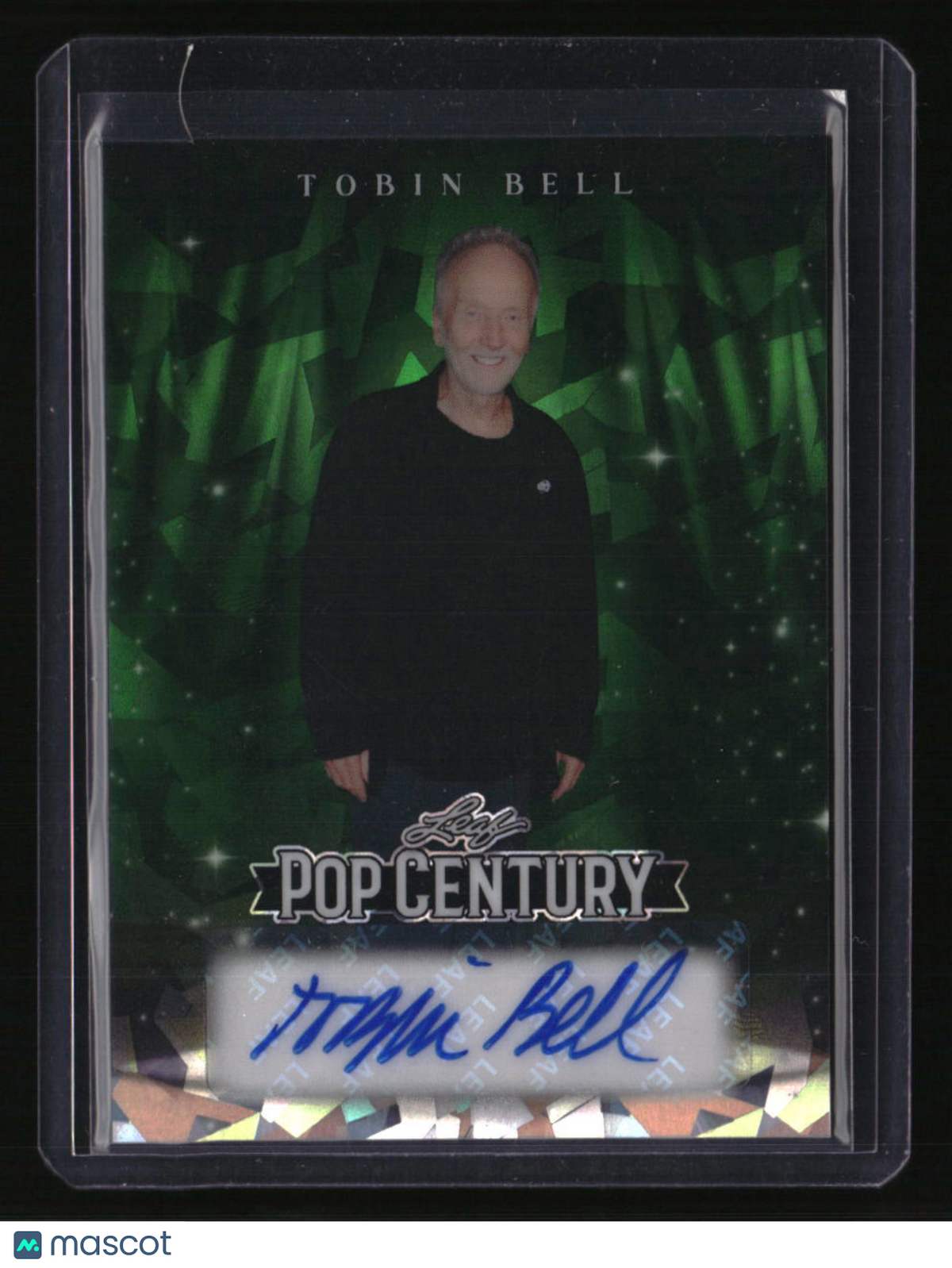 2026 Leaf Pop Century - Base Crystal Green Autographs Tobin Bell #/3