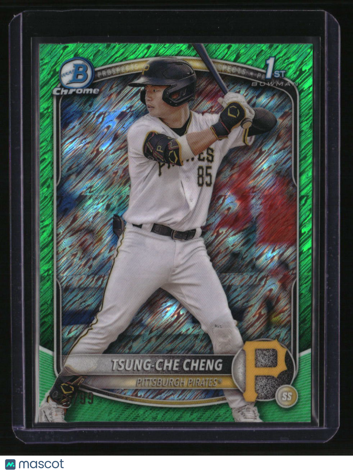 2025 Bowman Tsung-Che Cheng Chrome Prospects Green Shimmer Refractor #/99