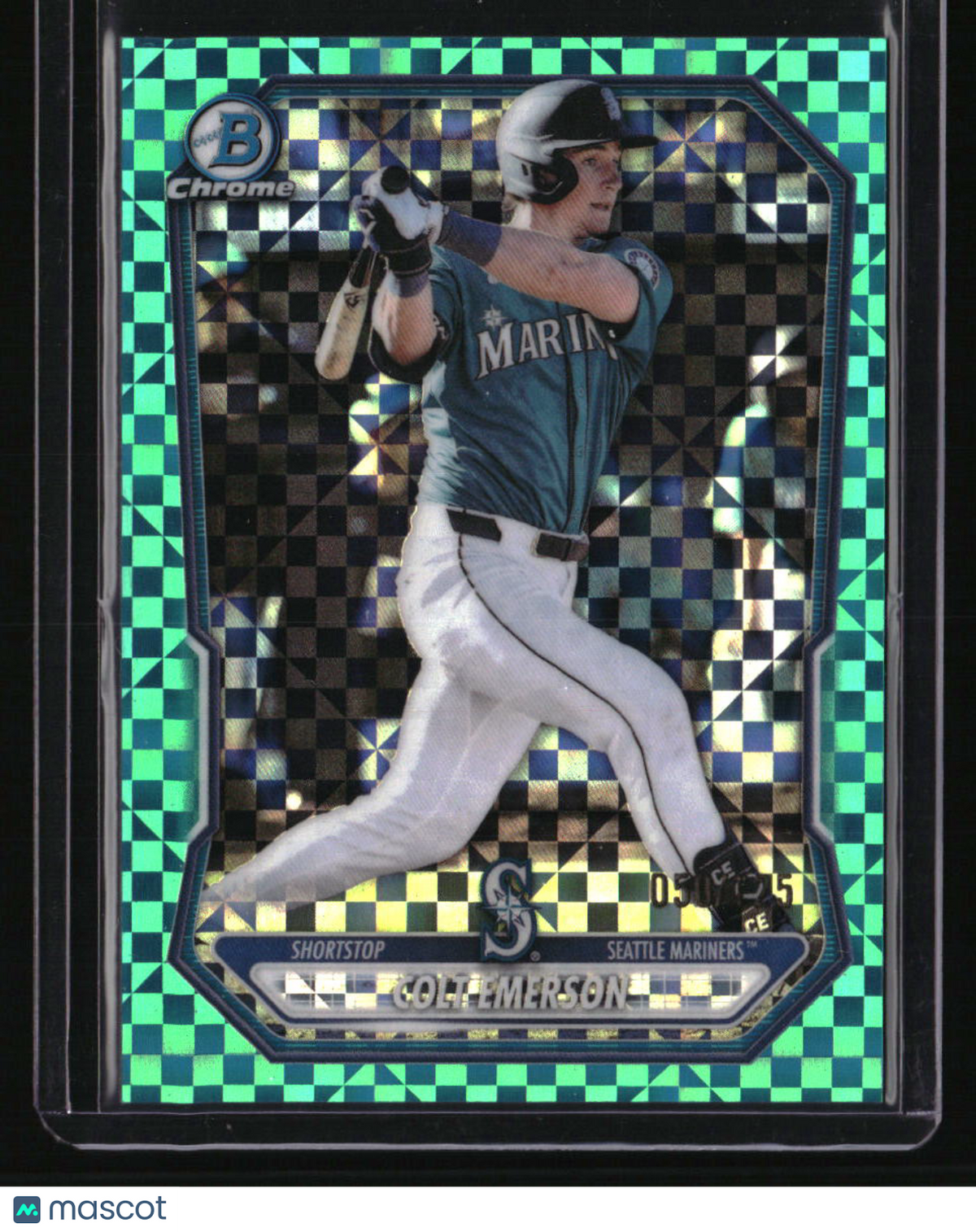 2026 Bowman Colt Emerson Chrome Prospects Aqua X-Fractor #/125
