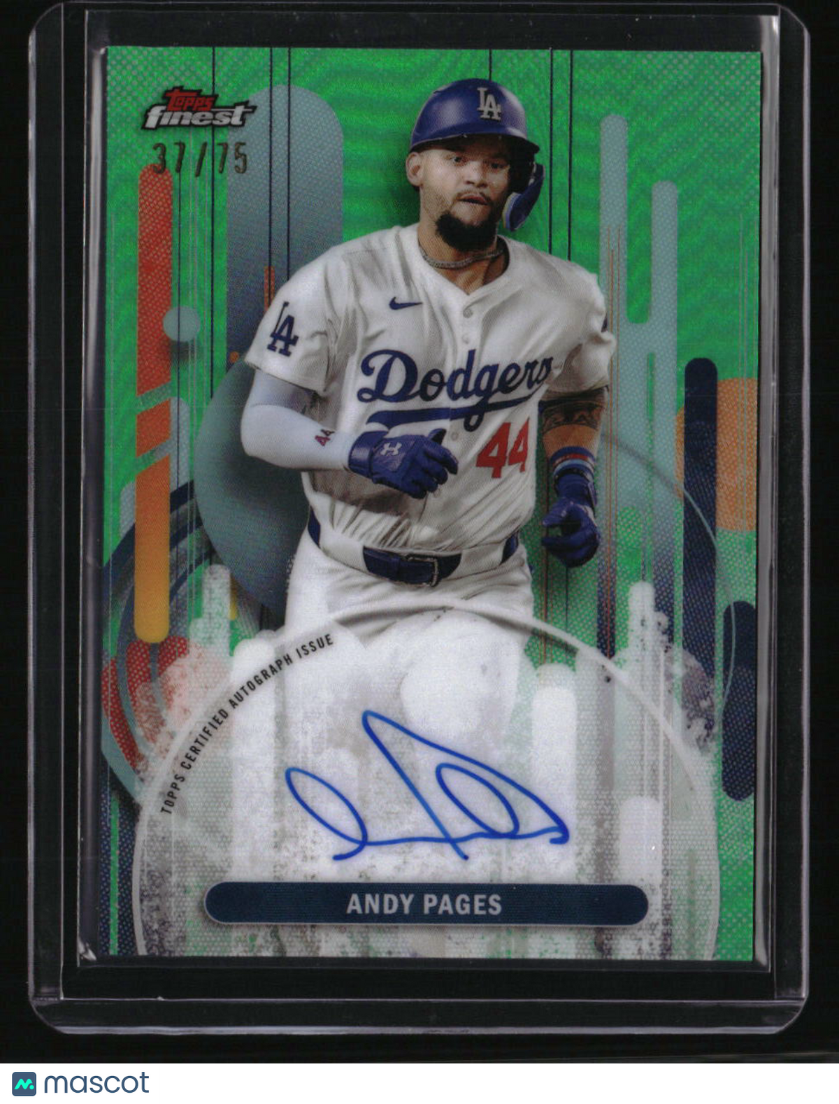 2025 Finest Andy Pages Finest Autographs Green #/75