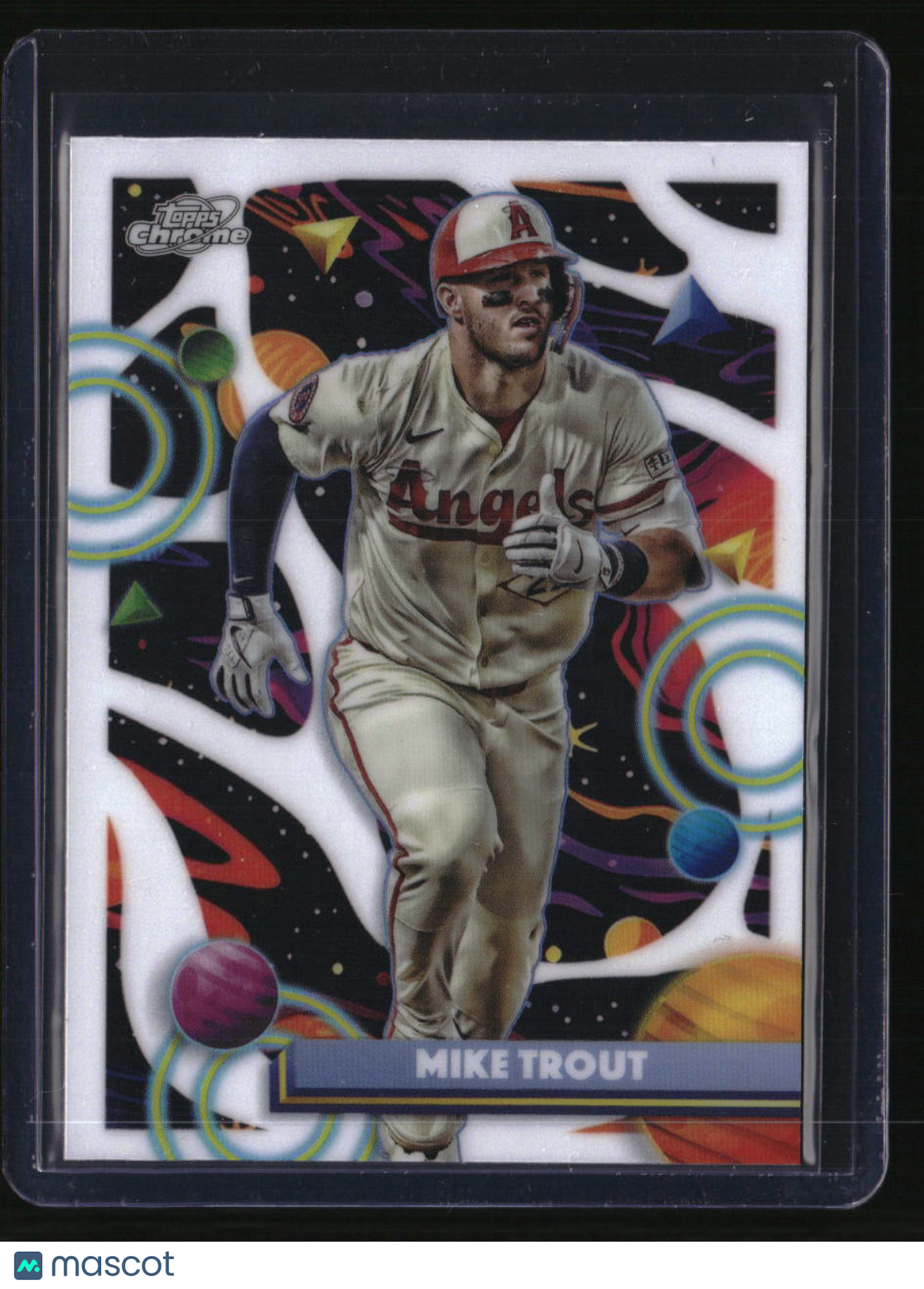 2025 Topps Chrome Cosmic Mike Trout White Hole Refractor