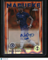 2024-25 Topps Chrome UEFA CC Noni Madueke Auto Orange Lava Refractor #/25