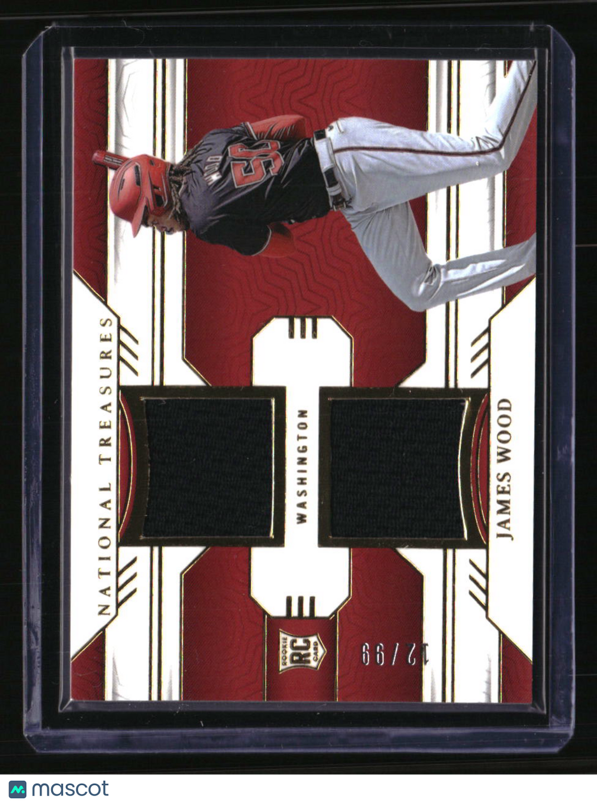 2024 Panini National Treasures James Wood Game Gear Swatches Dual #/99