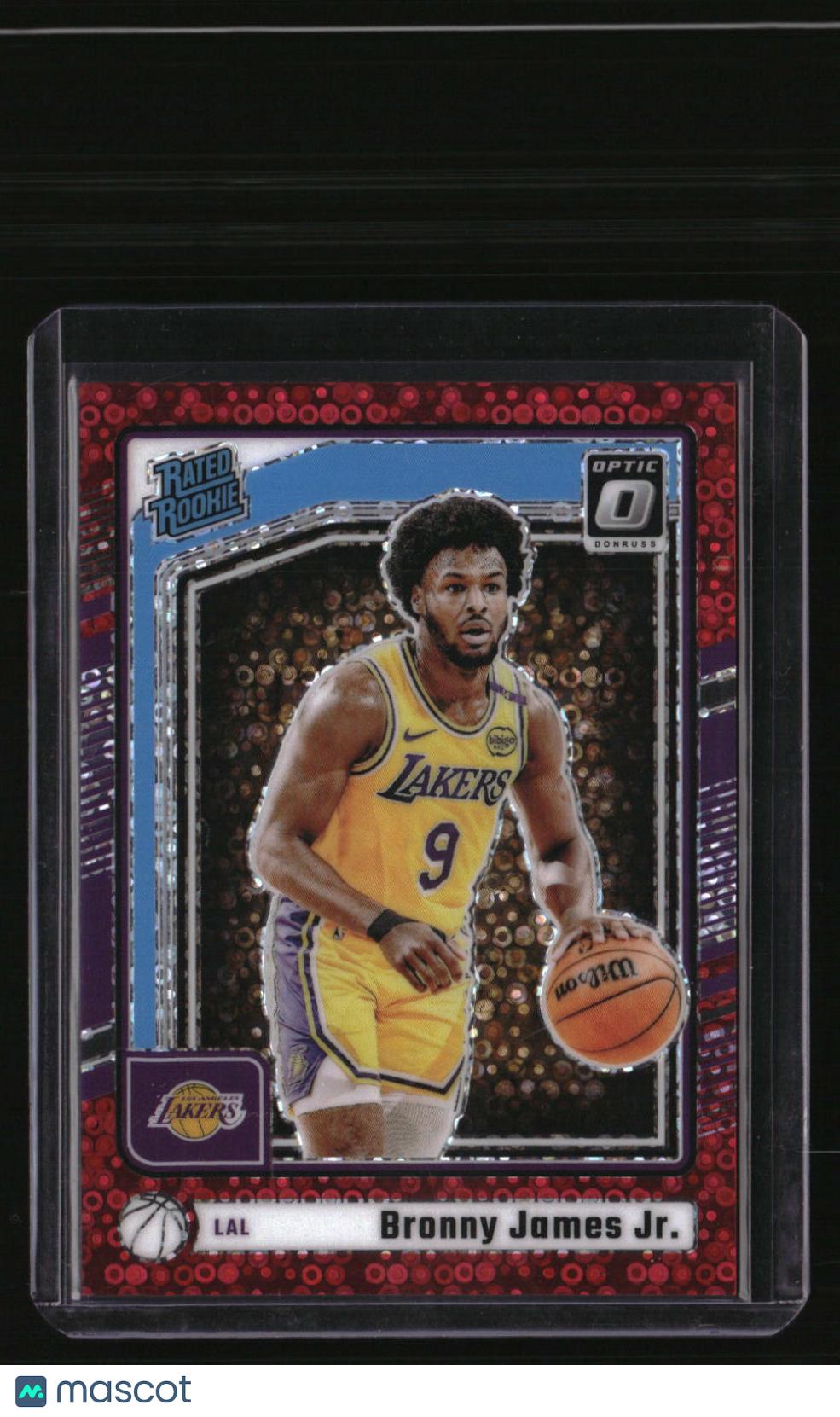 2024-25 Donruss Optic Bronny James Jr. Fast Break Red #/75