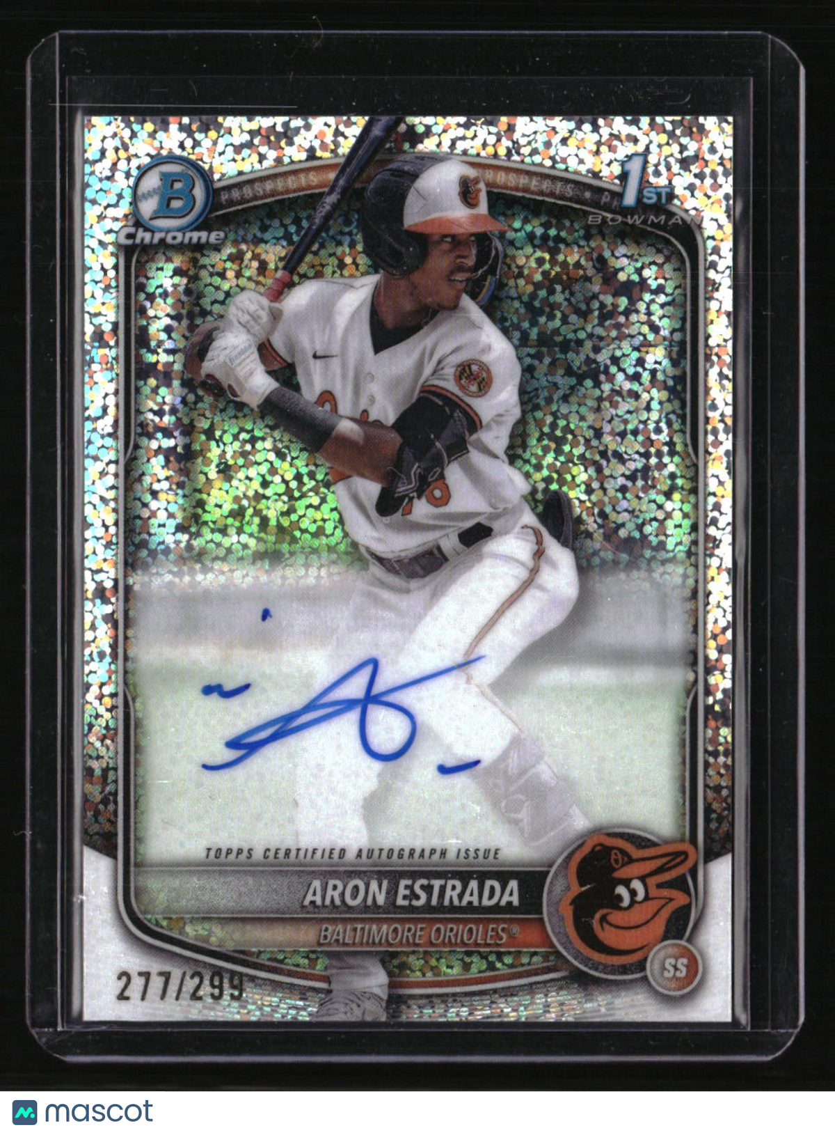 2025 Bowman Aron Estrada Chrome Prospects Autographs Speckle Refractor #/299