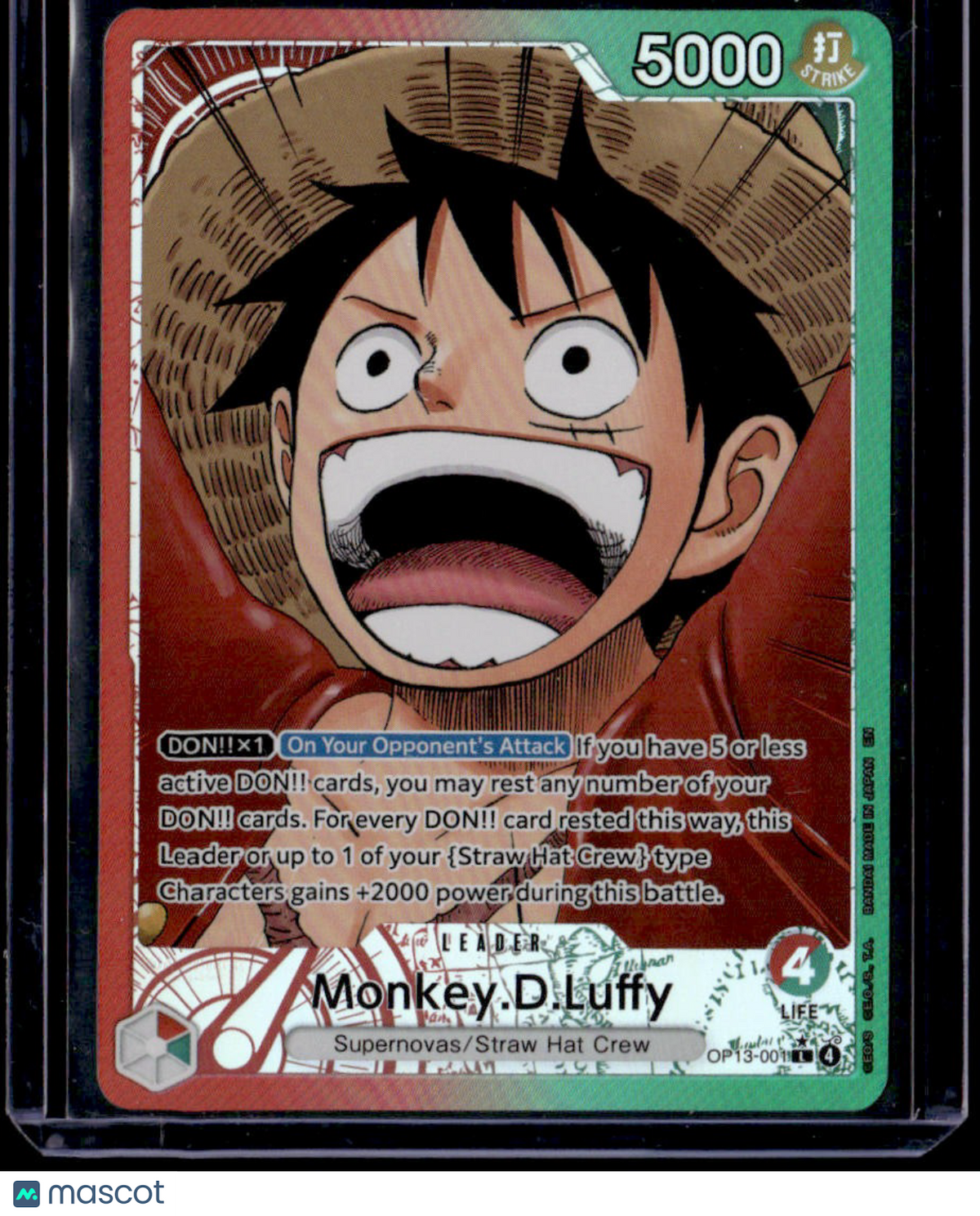 Carrying On His Will Monkey.D.Luffy (001) (Alternate Art)