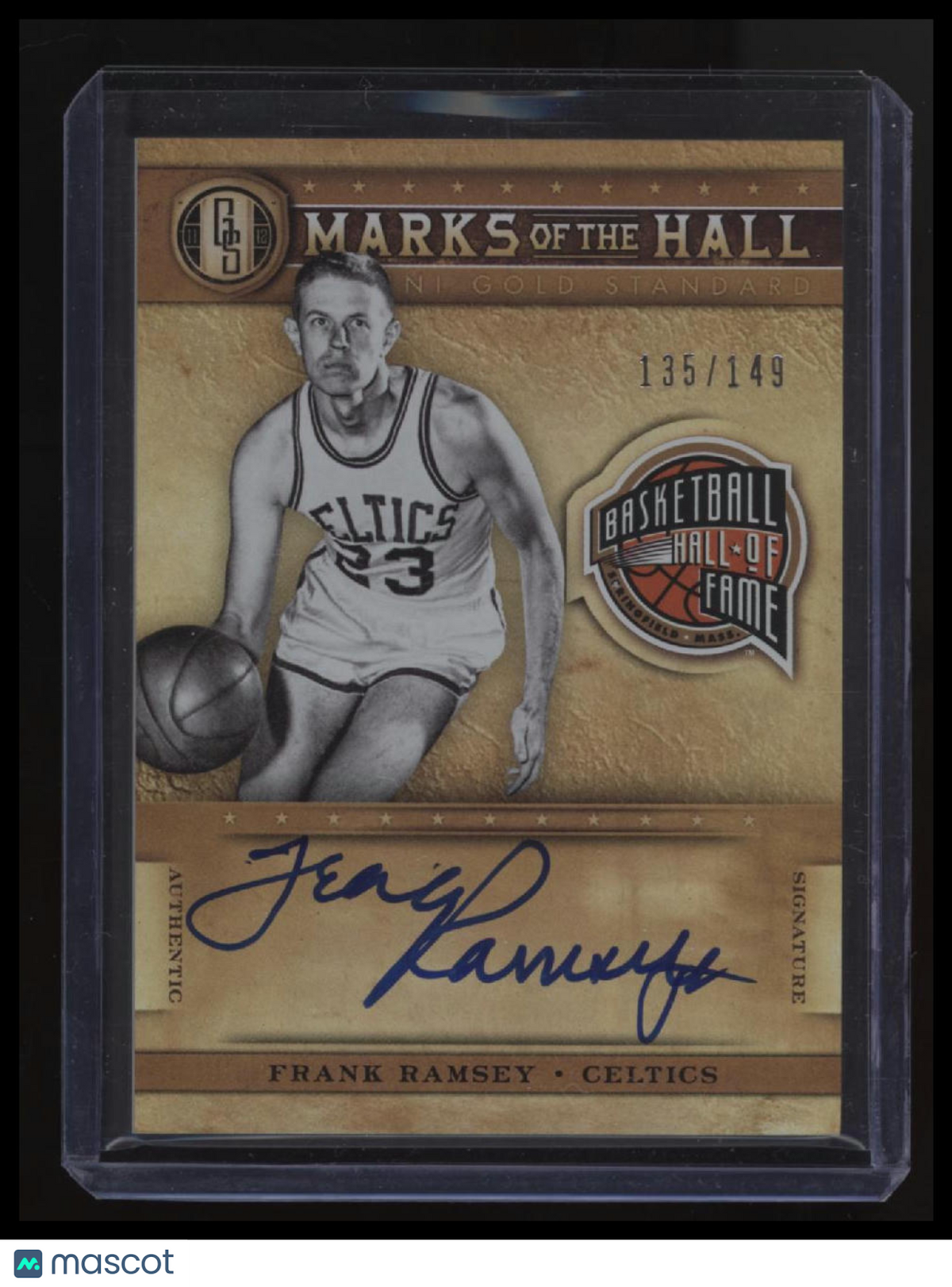 2011-12 Panini Gold Standard Frank Ramsey Marks of the Hall Autographs #/149