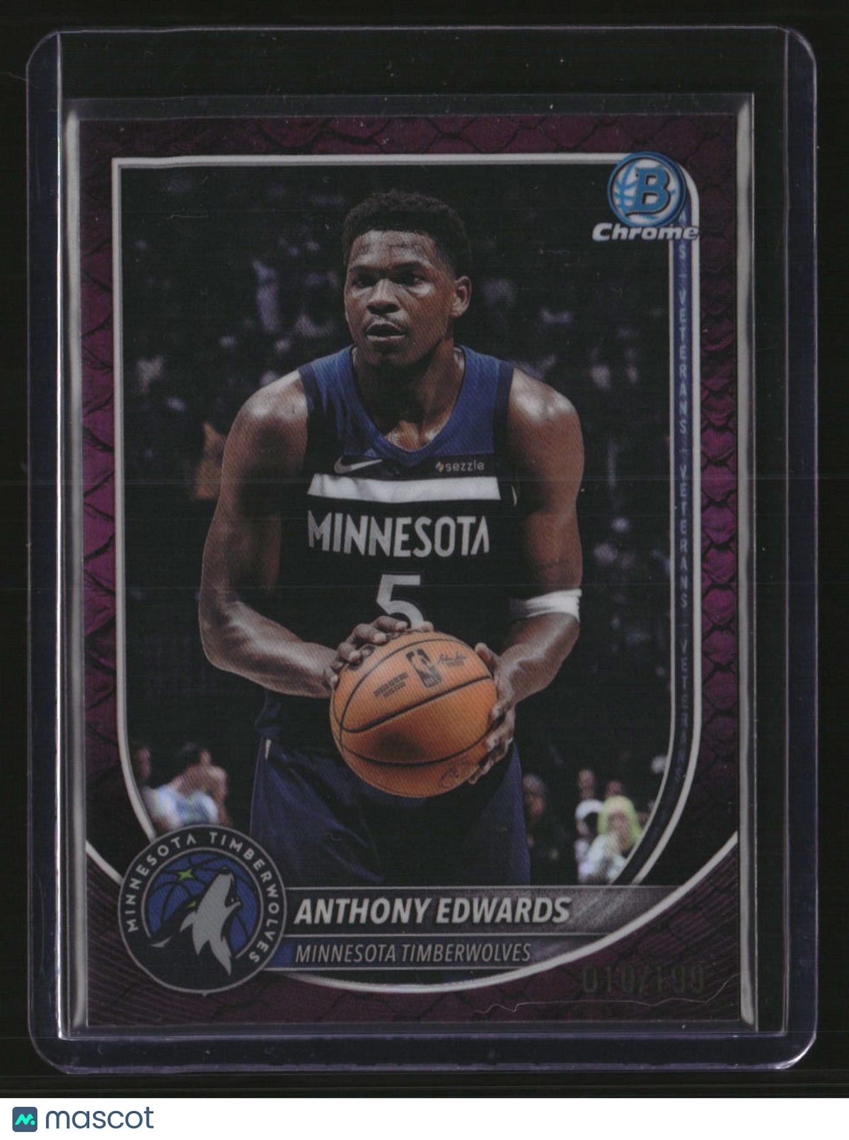 2025-26 Bowman Anthony Edwards Chrome Reptilian Fuchsia Refractors #/199