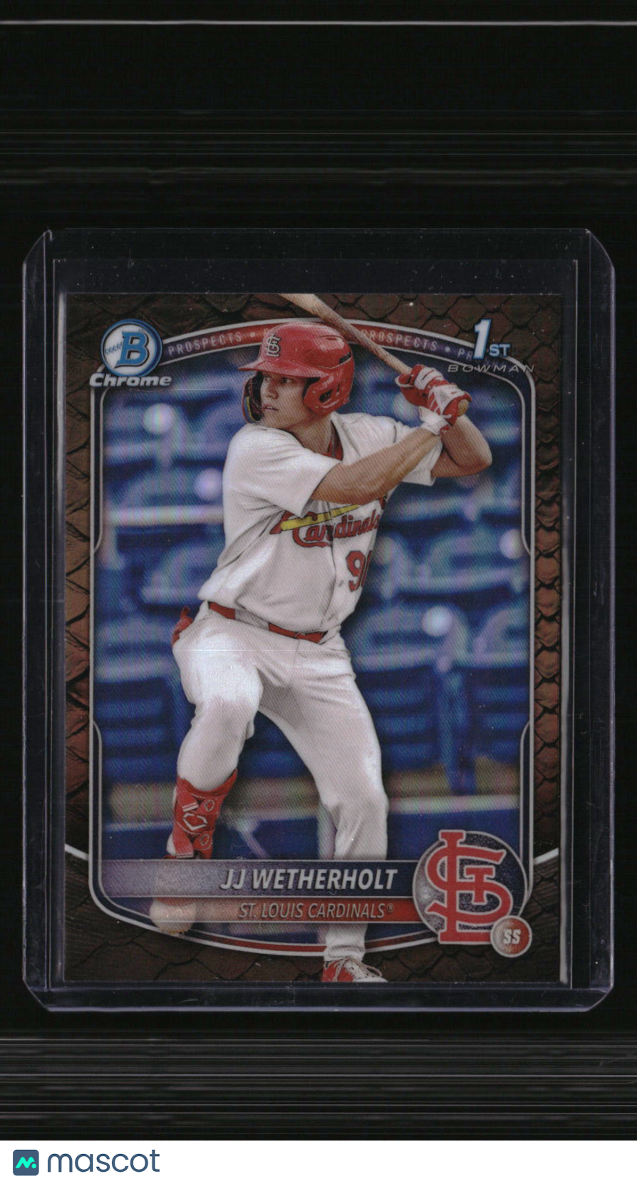 2025 Bowman JJ Wetherholt Chrome Prospects Reptilian Refractor