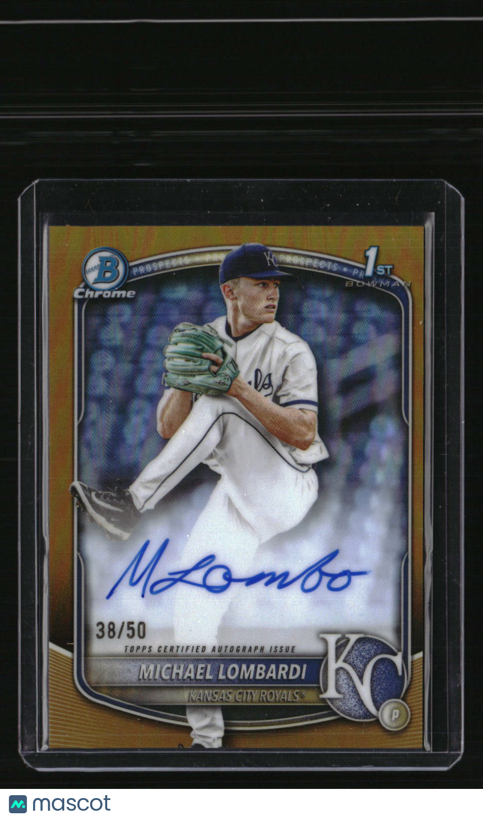 2025 Bowman Draft Michael Lombardi Chrome Prospect Autographs Gold #/50