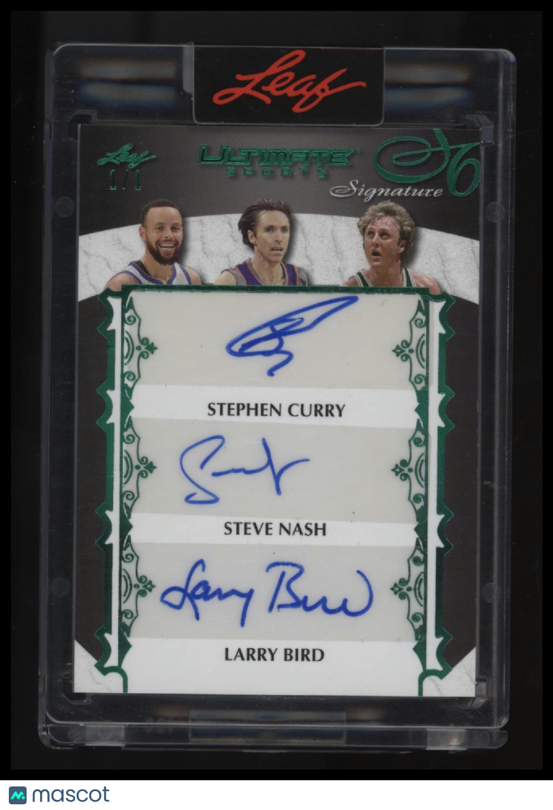 2024 Leaf Ultimate Emerald Auto 1/1 Curry/Nash/Bird/Erving/Johnson/O'Neal