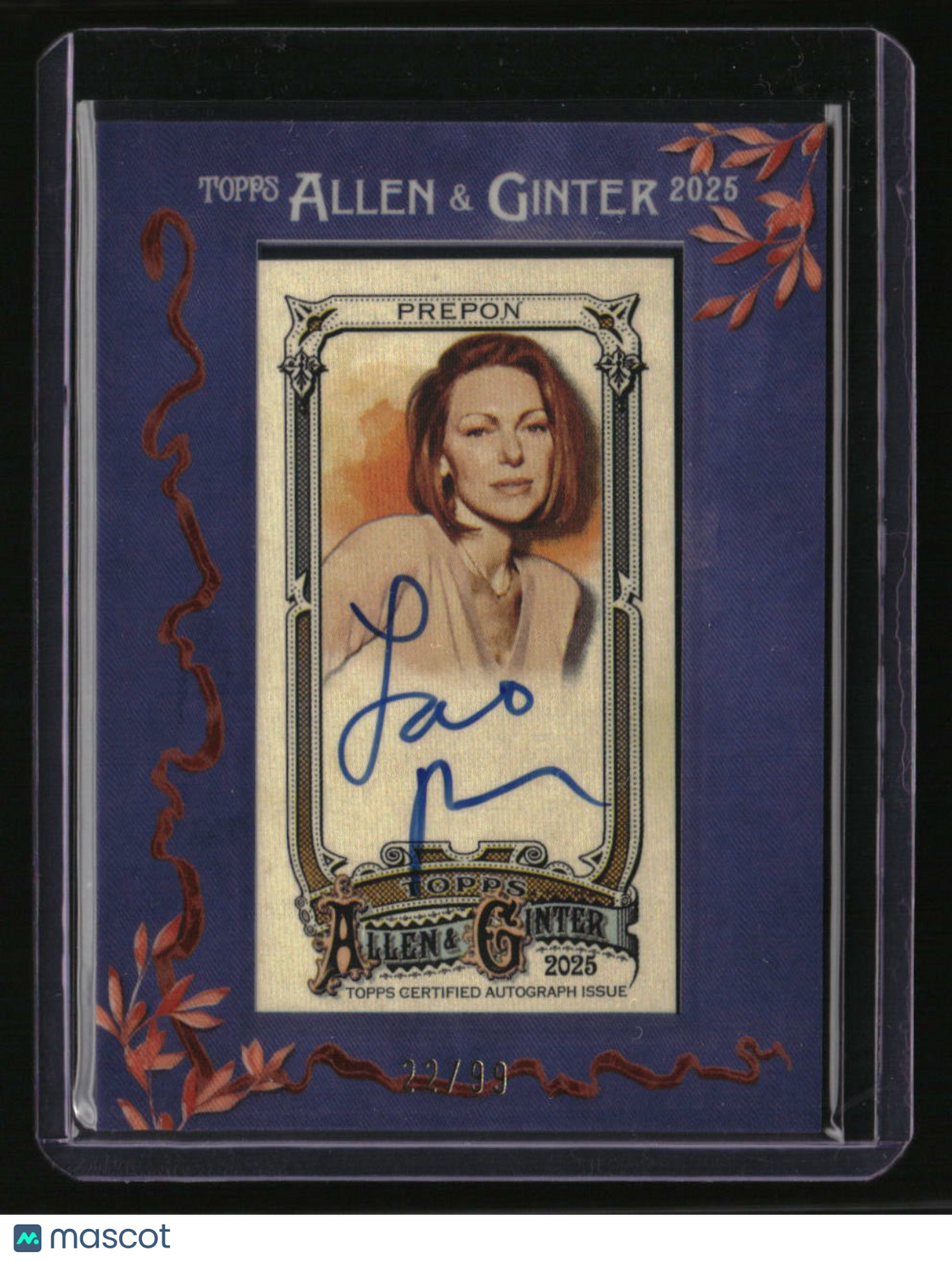 2025 Topps Allen & Ginter Laura Prepon Framed Mini Autos Blue Framed #/99