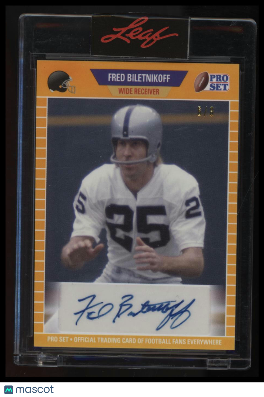 2021 Pro Set Sports Fred Biletnikoff Orange #/8