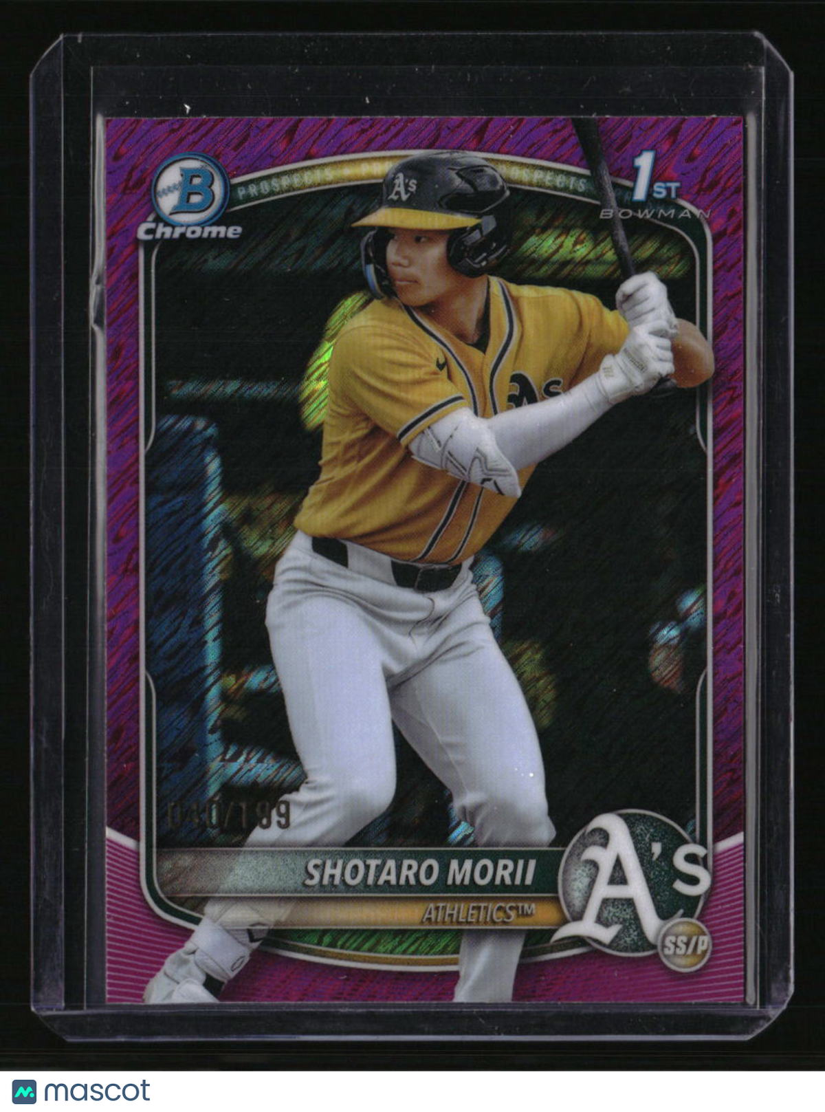 2025 Bowman Chrome Shotaro Morii Prospects Fuchsia Shimmer #/199