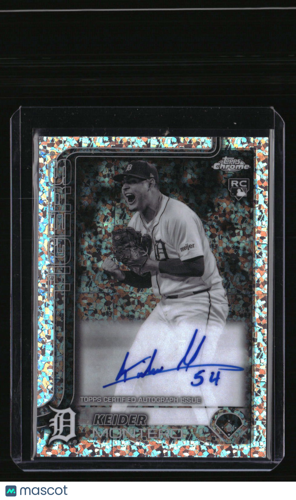 2025 Topps Chrome Update Keider Montero Auto Black & White Mini-Diamond