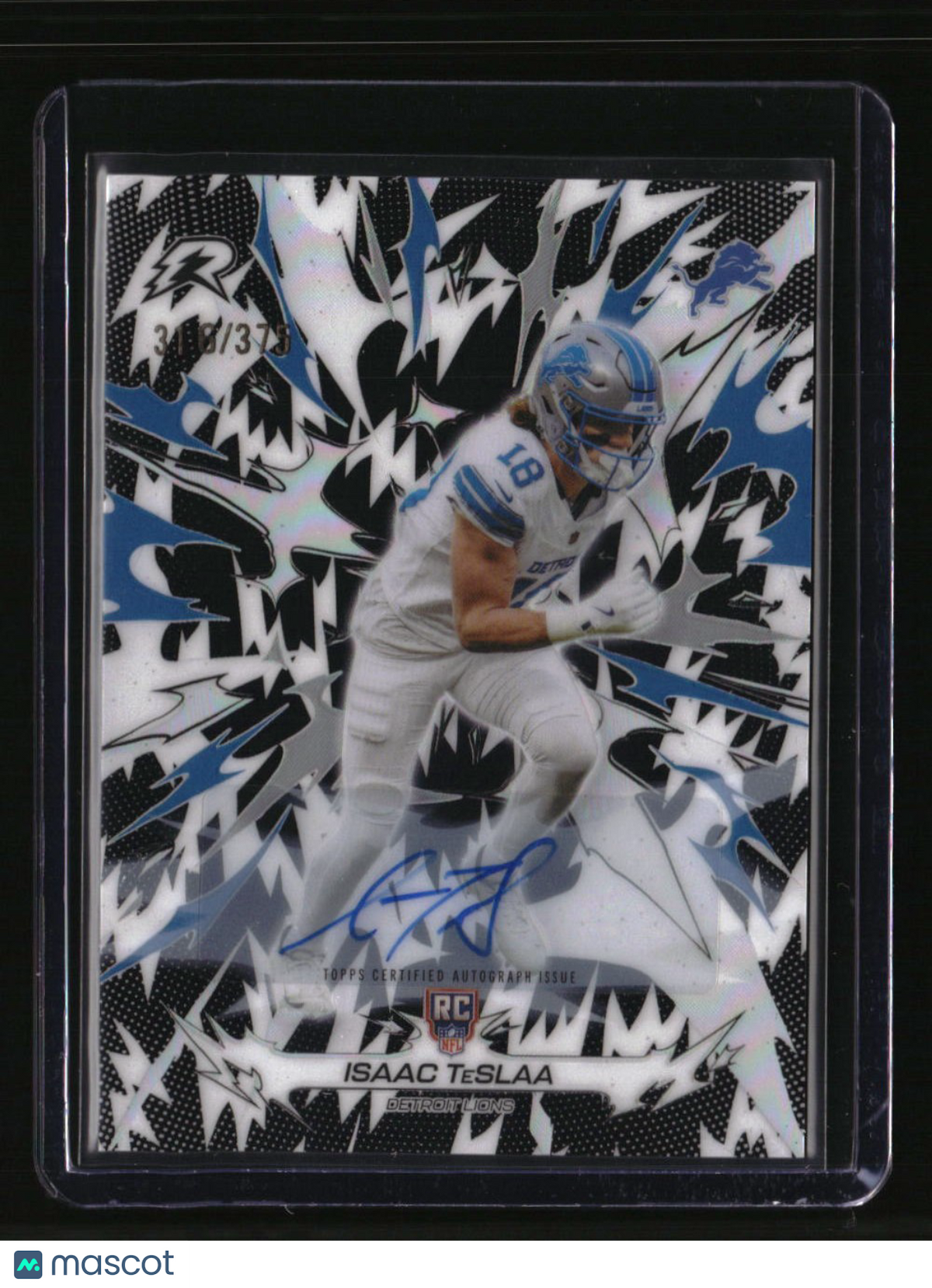 2025 Topps Resurgence Isaac TeSlaa Signatures Black & White Refractor #/375