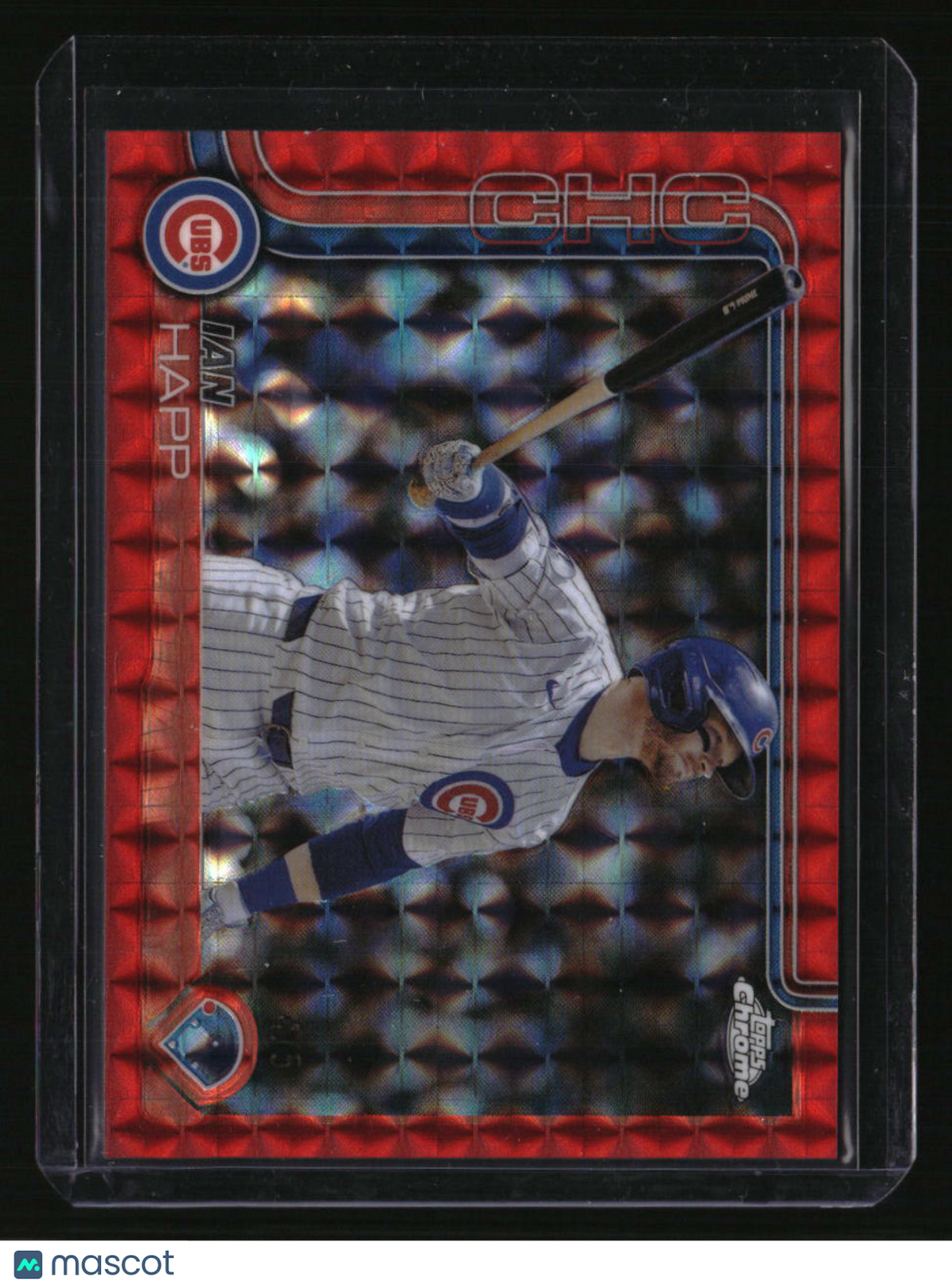 2025 Topps Chrome Ian Happ Red Geometric Refractors #/5