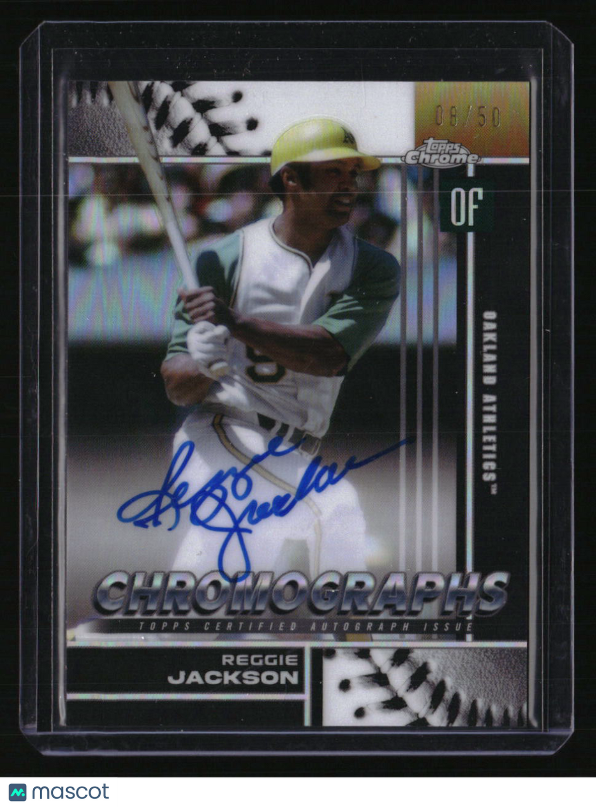 2026 Topps Chrome Reggie Jackson Chromographs Gold Refractor #/50