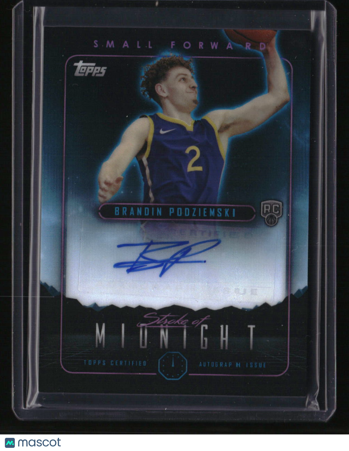 2023-24 Topps Midnight Brandin Podziemski Stroke of Midnight Autographs