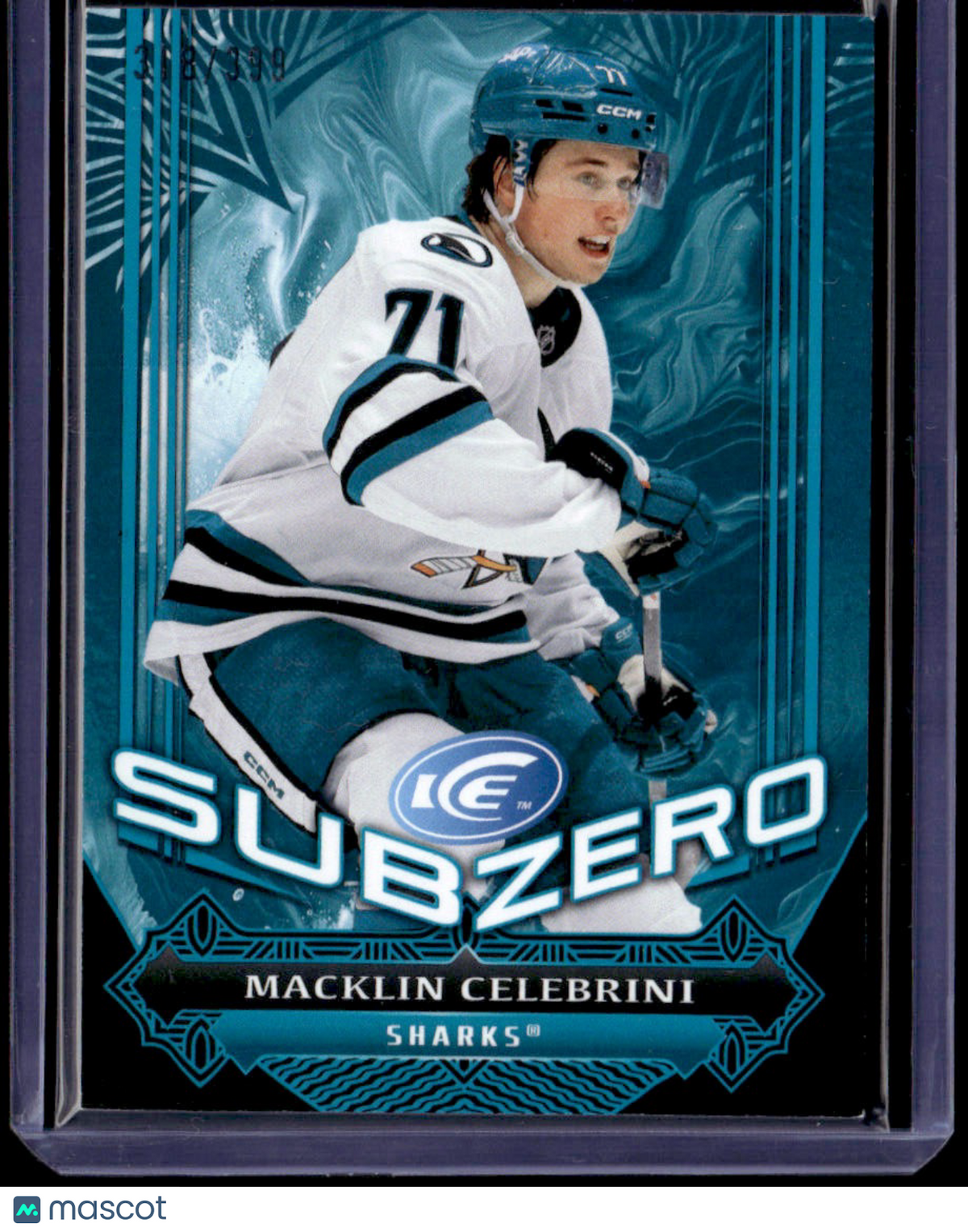 2025-26 Upper Deck Ice Macklin Celebrini Sub Zero #/399