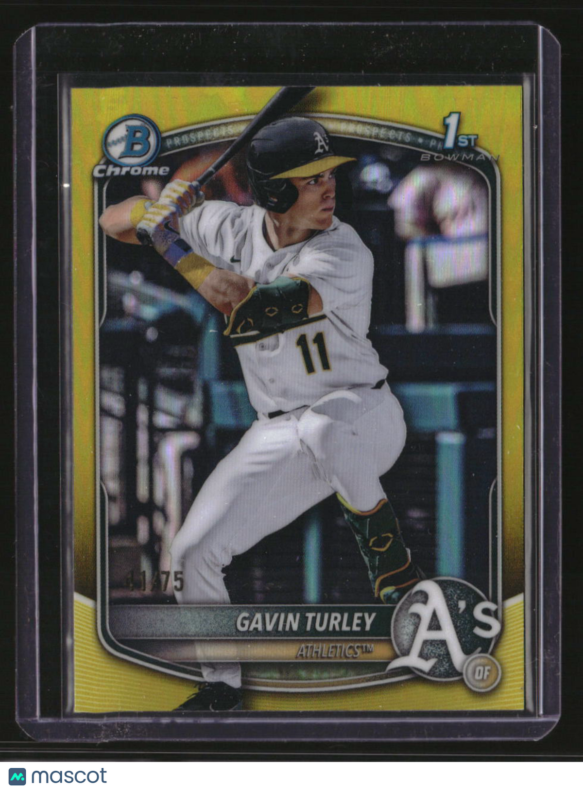 2025 Bowman Draft Gavin Turley Chrome Yellow Refractor #/75