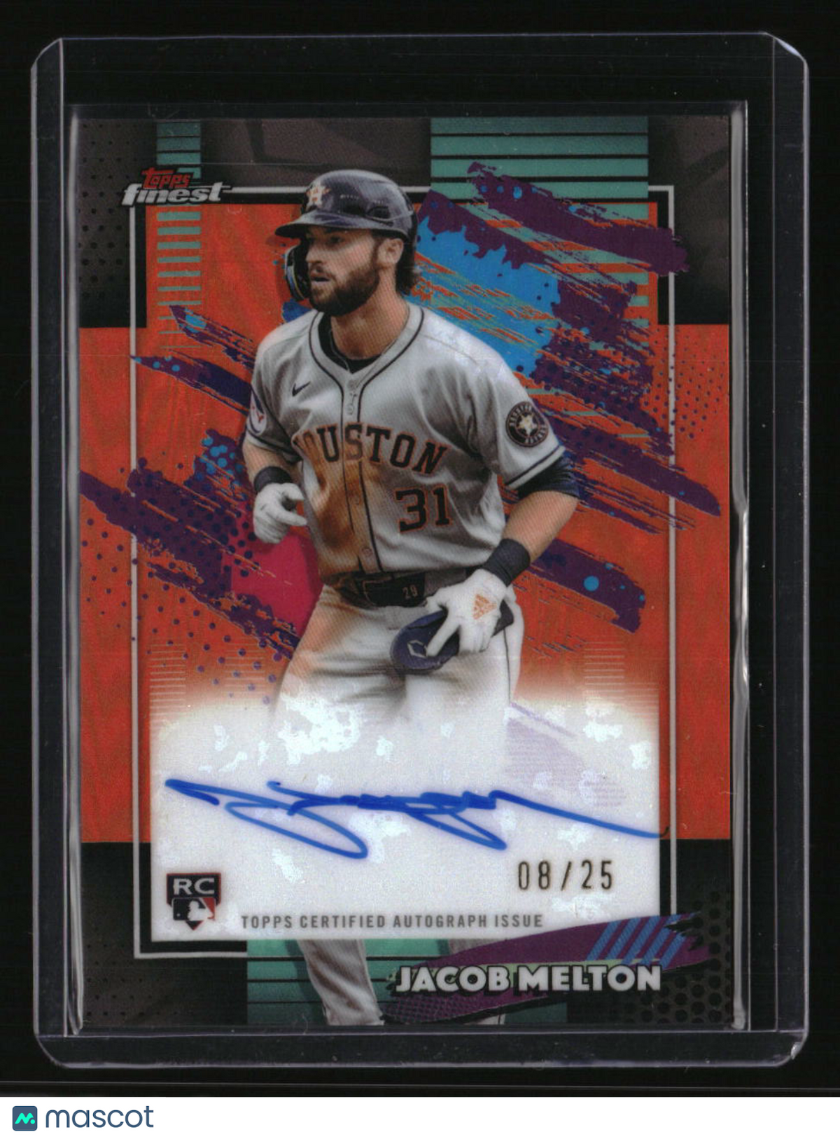 2026 Finest Jacob Melton Finest Autographs Orange Refractors #/25