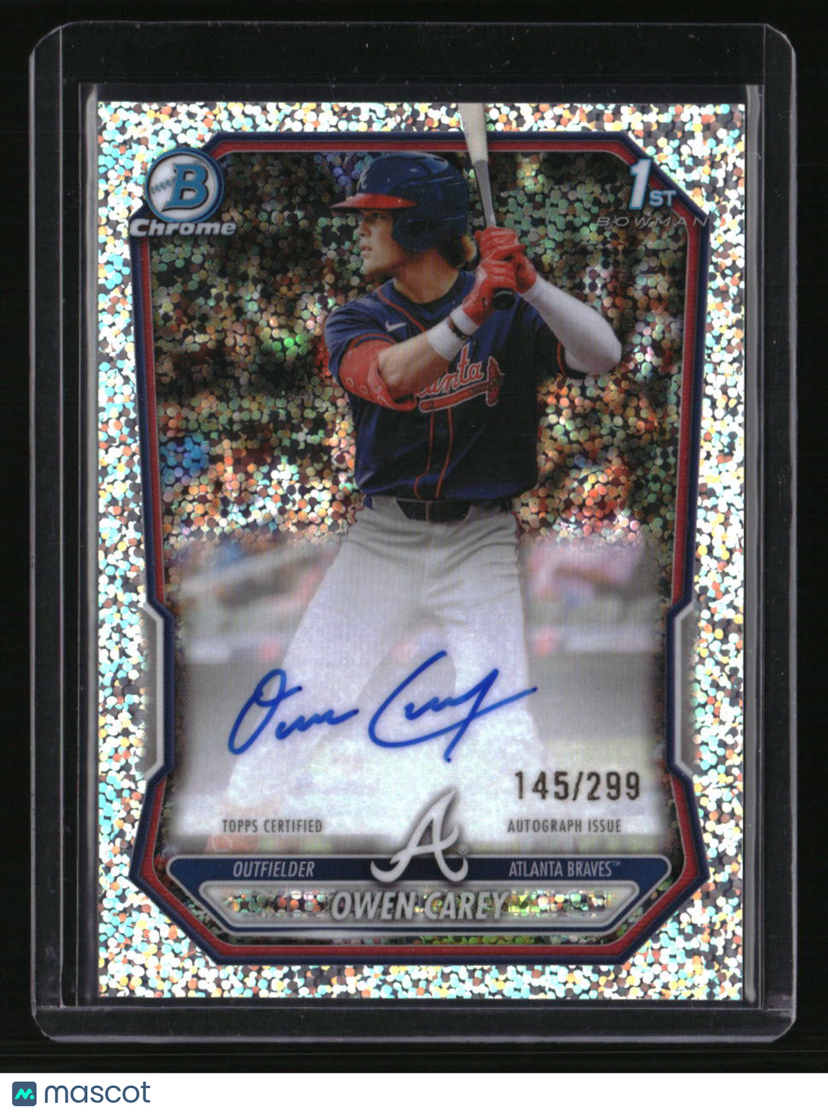 2026 Bowman Owen Carey Chrome Prospect Autographs Speckle Refractors #/299