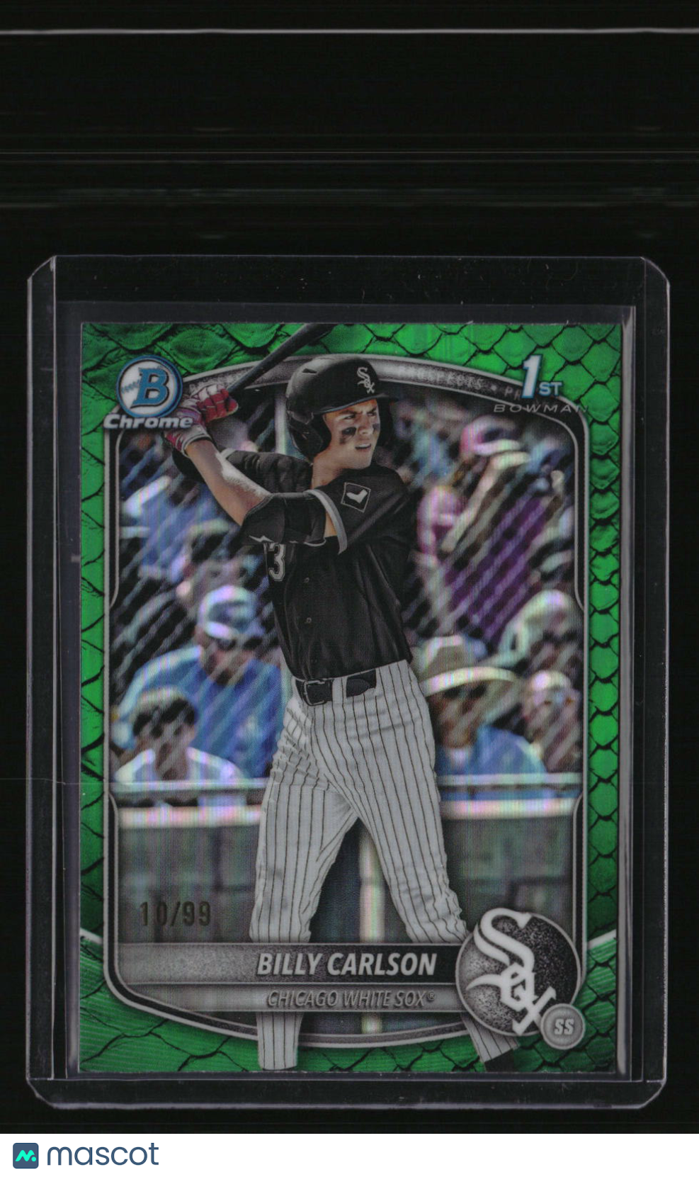 2025 Bowman Draft Billy Carlson Chrome Green Reptilian Refractor #/99