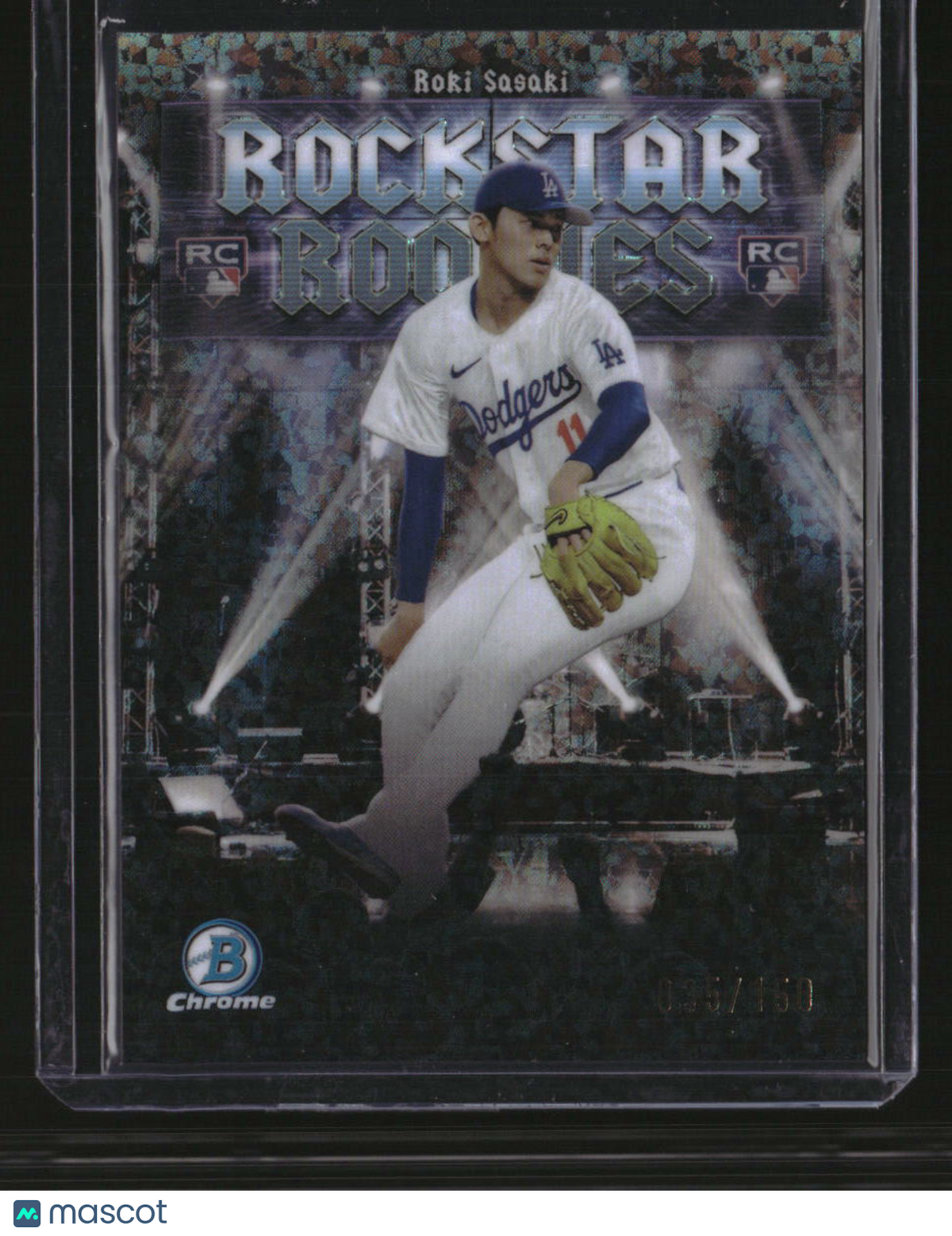 2025 Bowman Roki Sasaki Rockstar Rookies Mini Diamond Refractor #/150