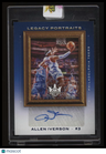 2020-21 Court Kings Allen Iverson Legacy Portrait Signatures Sapphire #/10