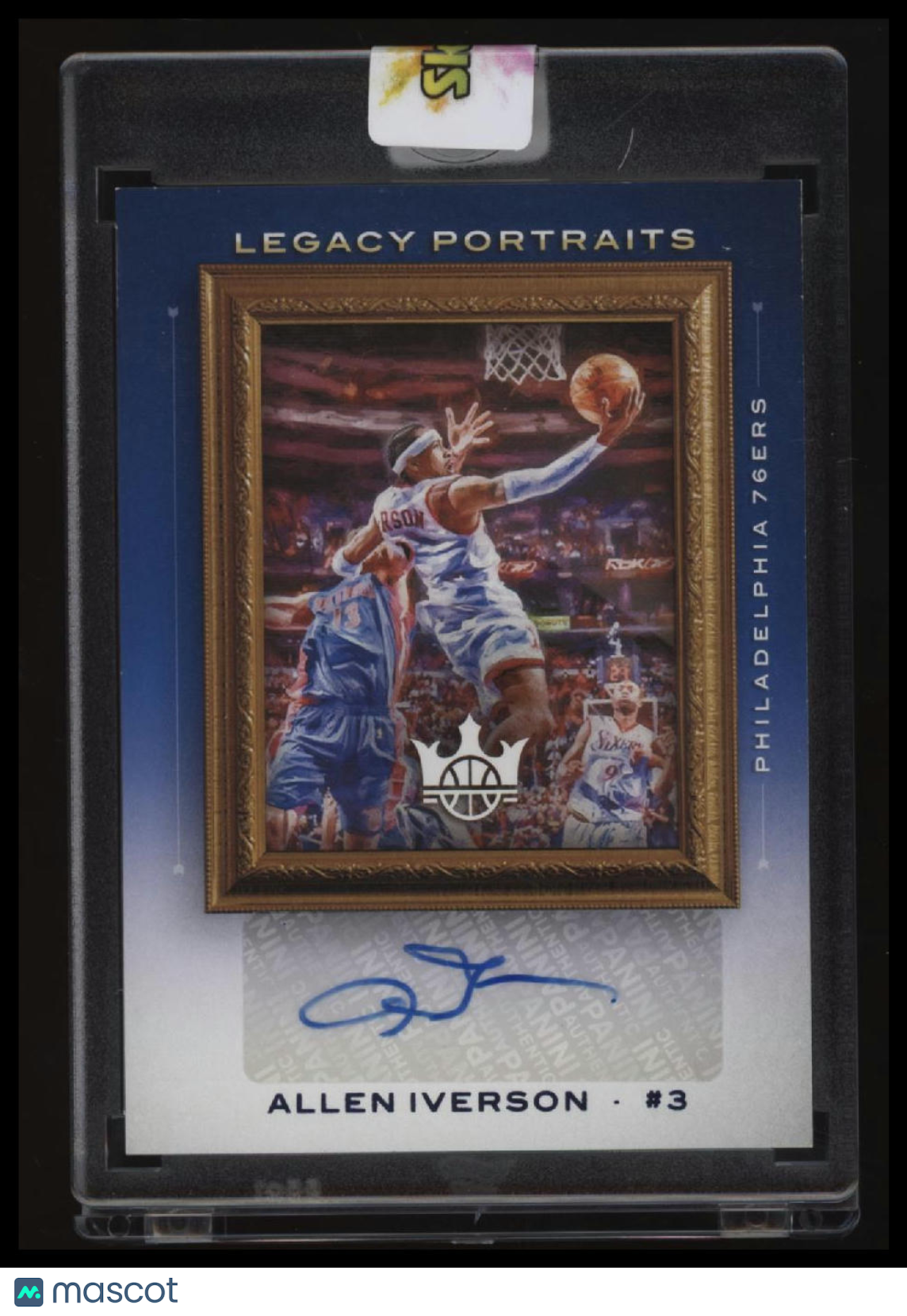 2020-21 Court Kings Allen Iverson Legacy Portrait Signatures Sapphire #/10