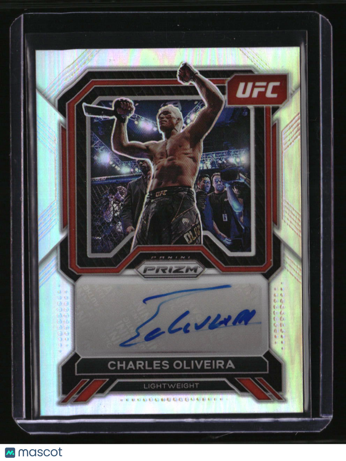 2023 Panini Prizm UFC Charles Oliveira Superstar Autographs Silver Prizms