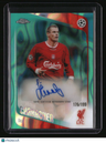 2025-26 Topps Chrome UEFA Club Competitions Jamie Carragher Auto Aqua Lava #/199