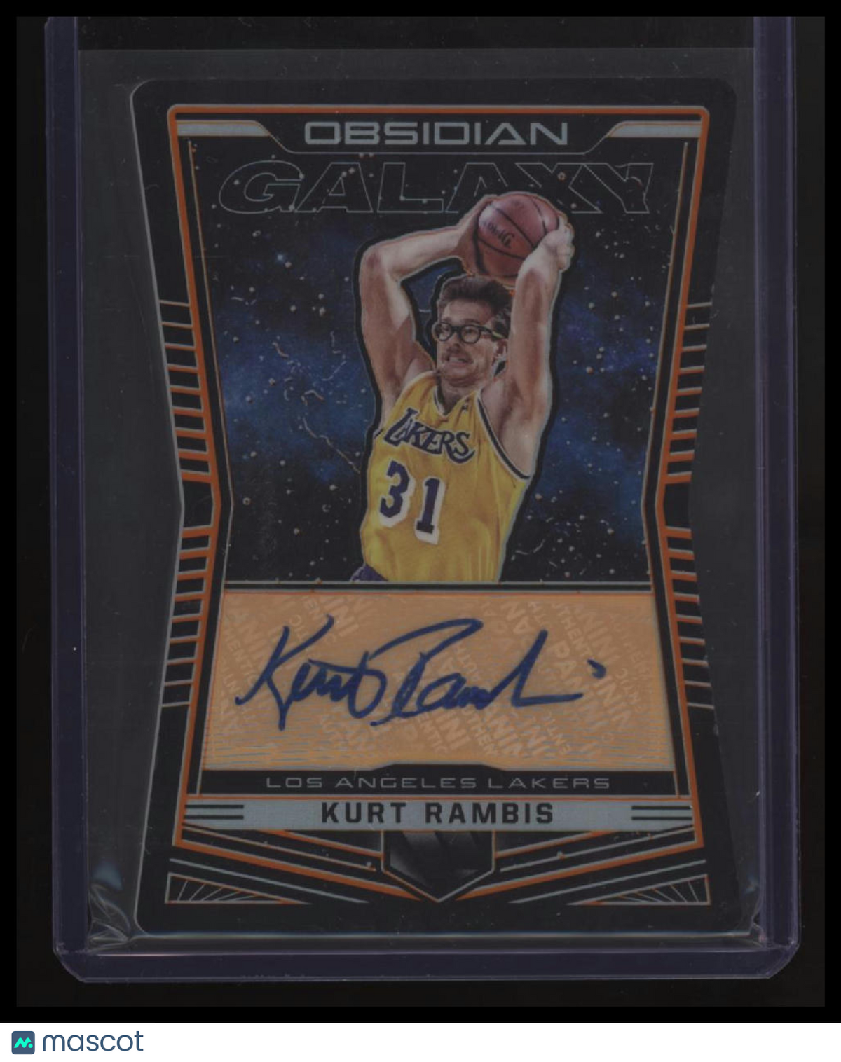 2018-19 Panini Obsidian Kurt Rambis Galaxy Autos Electric Etch Orange #/25