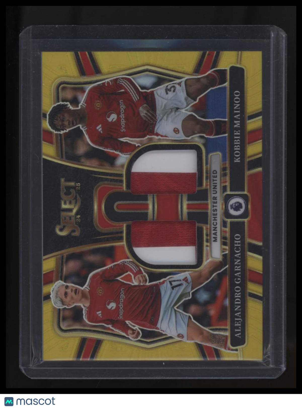 2024-25 Select PL Alejandro Garnacho, Kobbie Mainoo Swatches Gold #/10