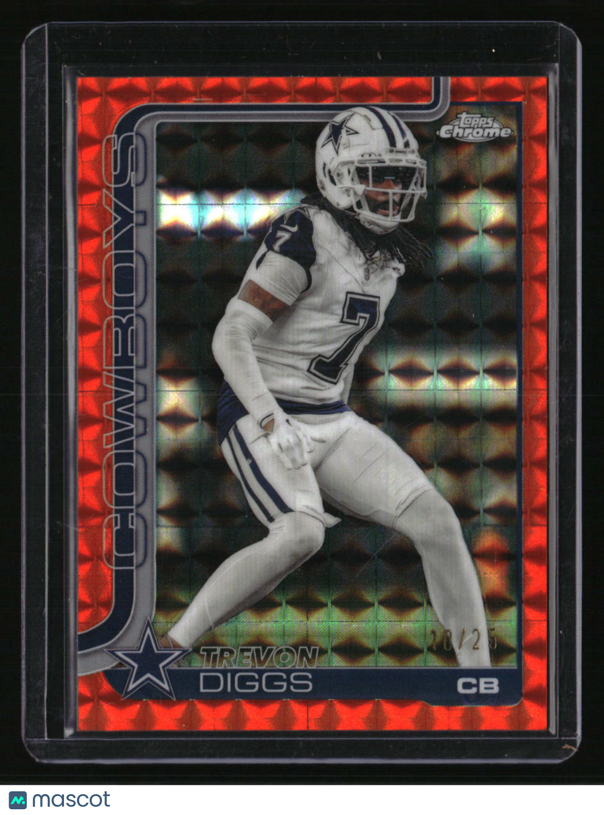 2025 Topps Chrome Trevon Diggs Orange Geometric Refractor #/25