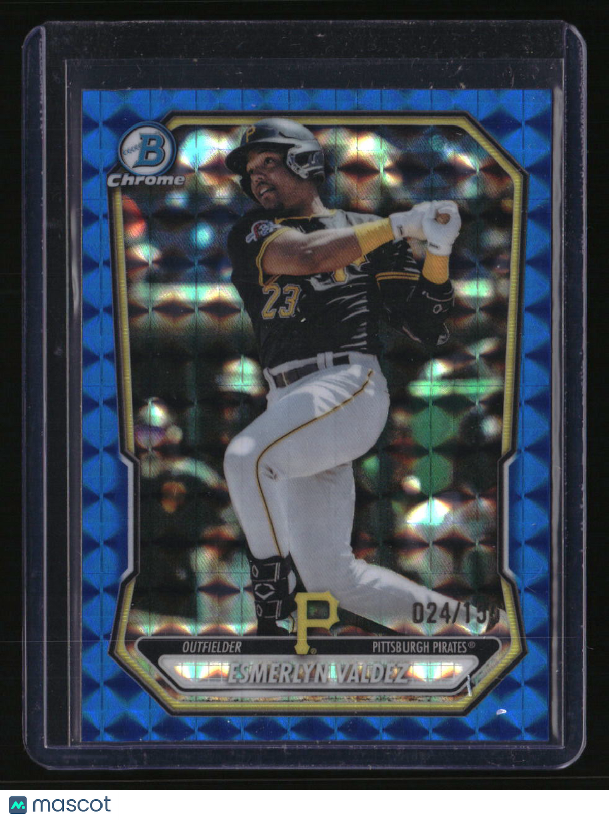 2026 Bowman Esmerlyn Valdez Chrome Prospects Blue Geometric Refractor #/150