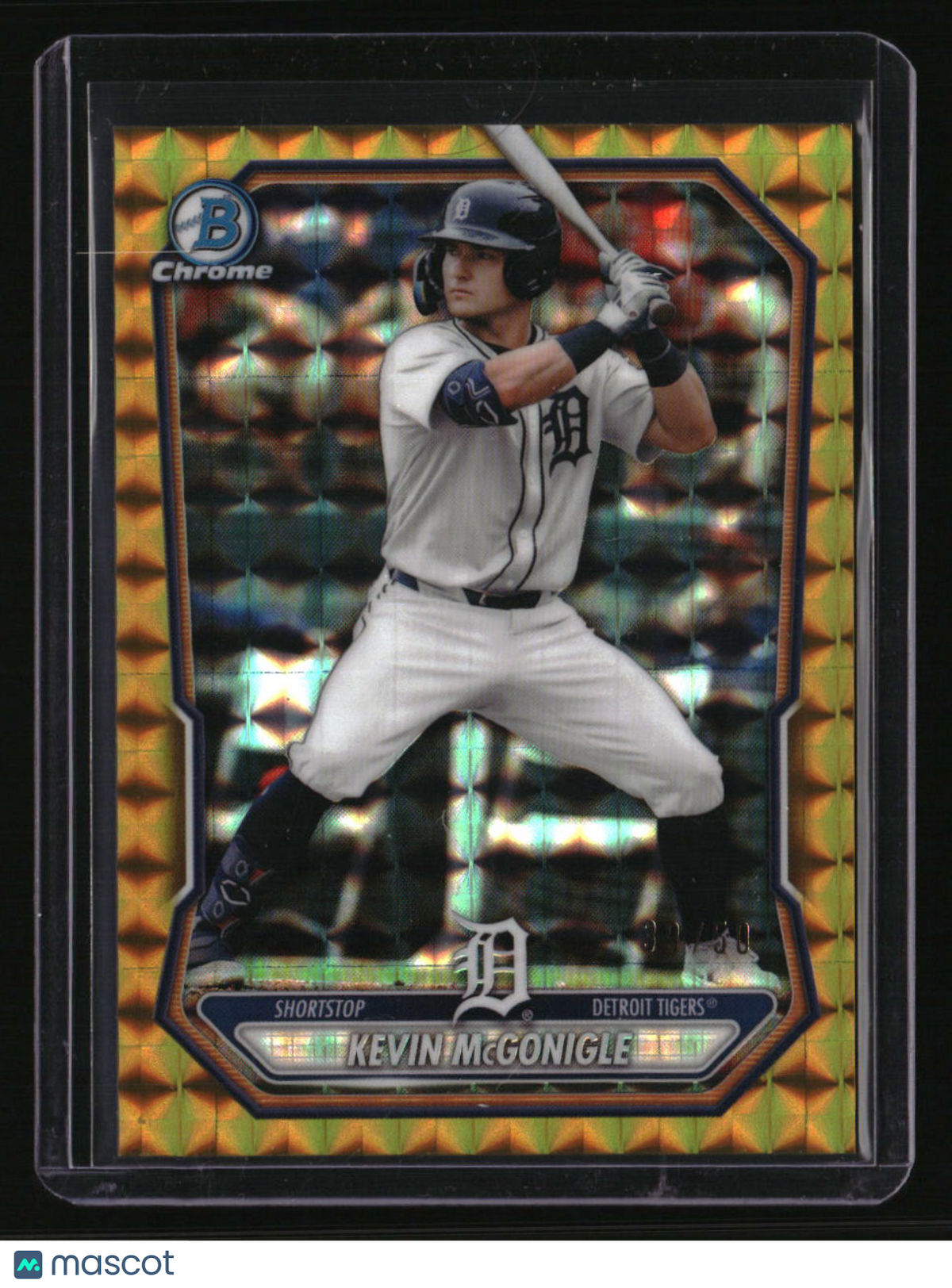 2026 Bowman Kevin McGonigle Chrome Prospects Gold Geometric Refractor #/50