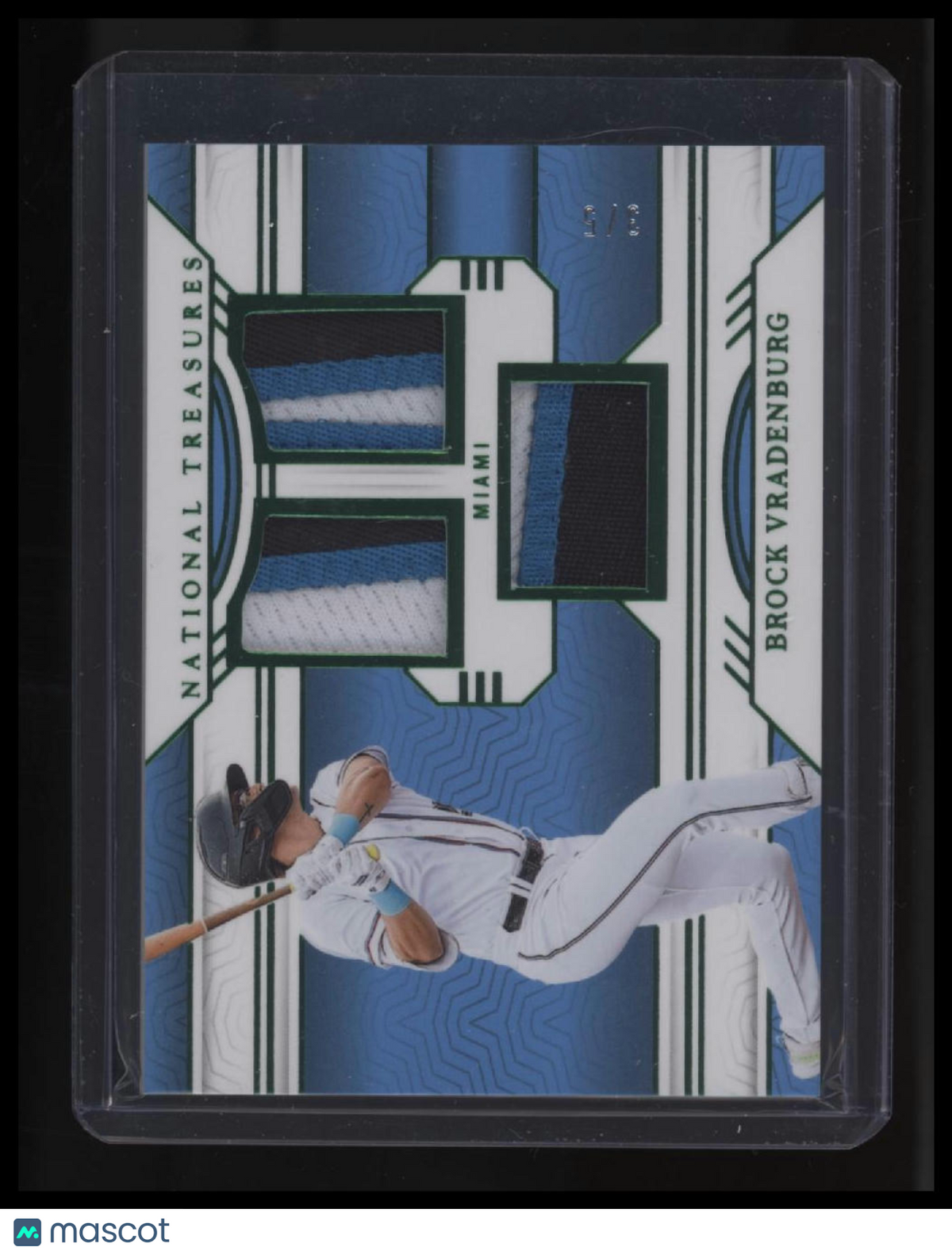 2024 Panini National Treasures Brock Vradenburg Game Gear Swatches Emerald #/5