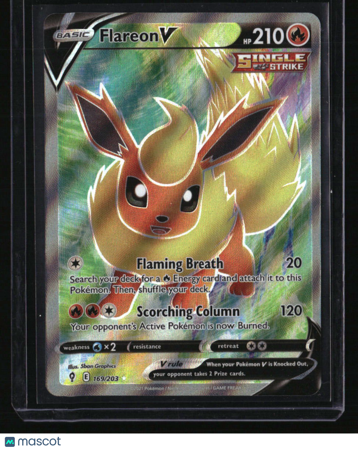 SWSH07: Evolving Skies Flareon V (Full Art)