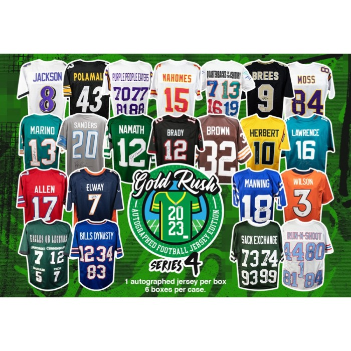 2023 Gold Rush Autographed Football Jersey Series 4 Box