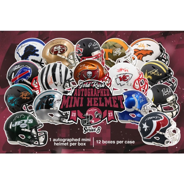 2023 Gold Rush Autographed Mini Helmet Football Edition Series 8 Box